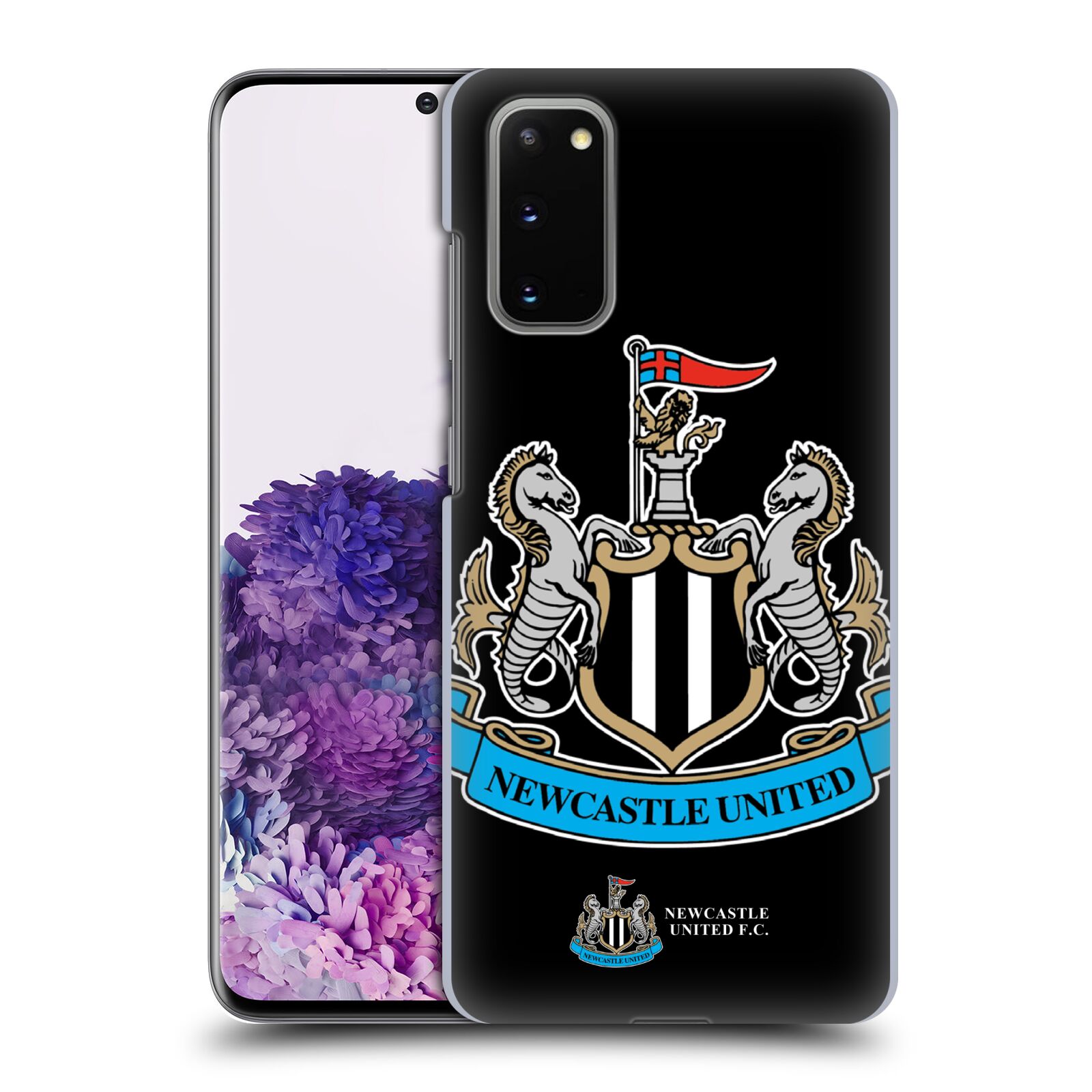 Custom Customized Personalized Newcastle United FC NUFC Distressed 2018/19 Crest Leather Book Wallet Case Cover Compatible for Samsung Galaxy S9 
