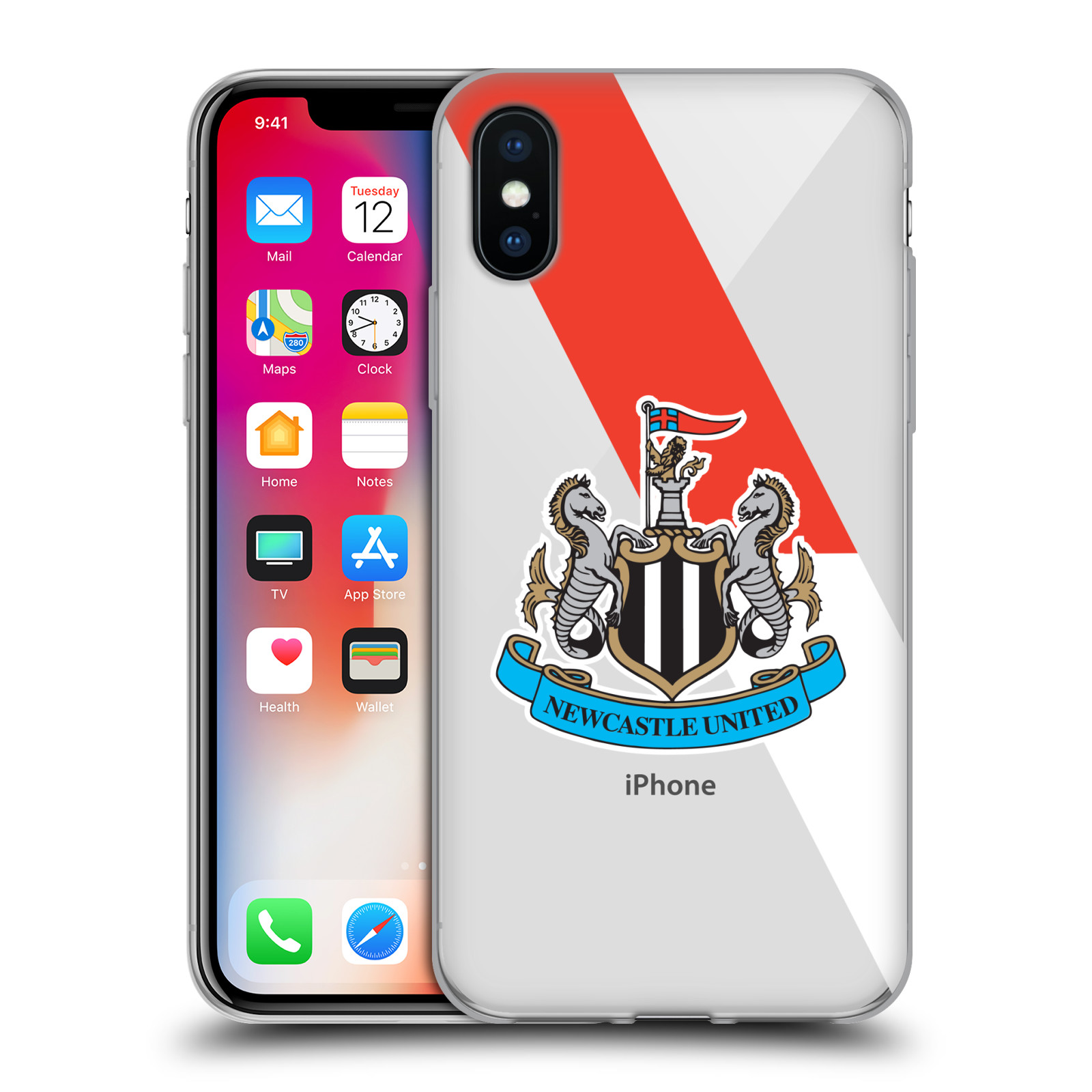 NEWCASTLE UNITED FC NUFC 2015/16 CREST KIT SOFT GEL CASE ...