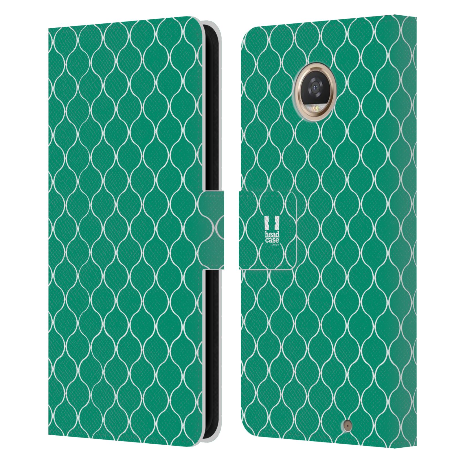 HEAD CASE DESIGNS OGEE PATTERNS LEATHER BOOK WALLET CASE FOR MOTOROLA PHONES - Picture 8 of 14