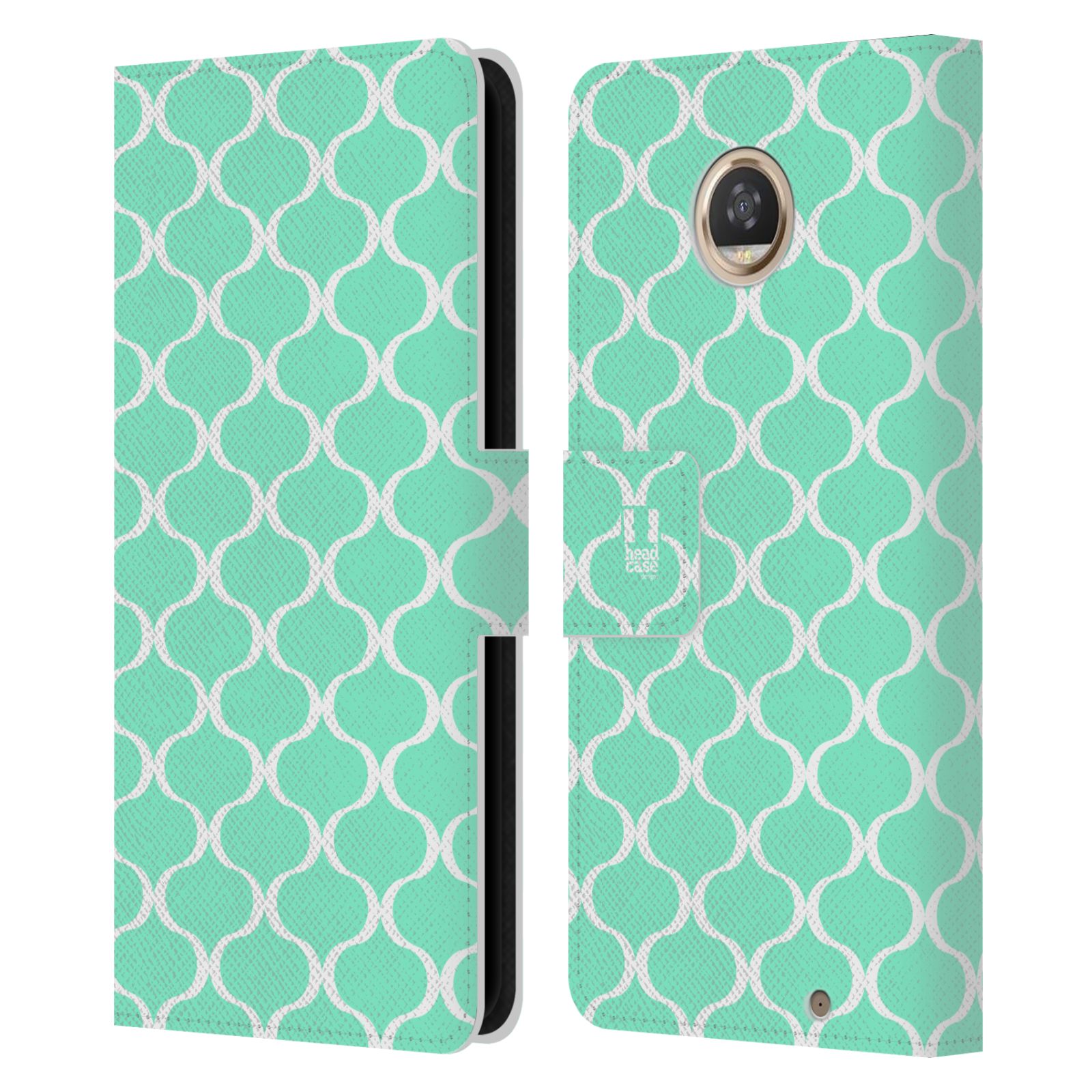 HEAD CASE DESIGNS OGEE PATTERNS LEATHER BOOK WALLET CASE FOR MOTOROLA PHONES - Picture 9 of 14