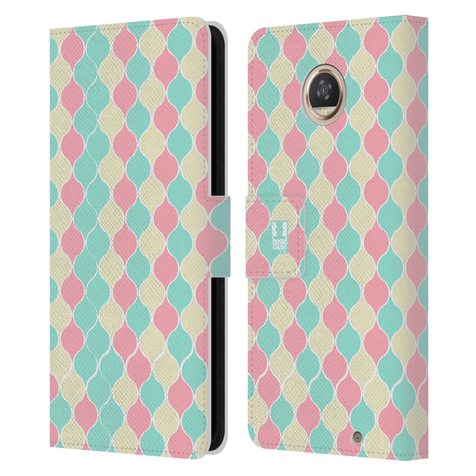 HEAD CASE DESIGNS OGEE PATTERNS LEATHER BOOK WALLET CASE FOR MOTOROLA PHONES - Picture 12 of 14