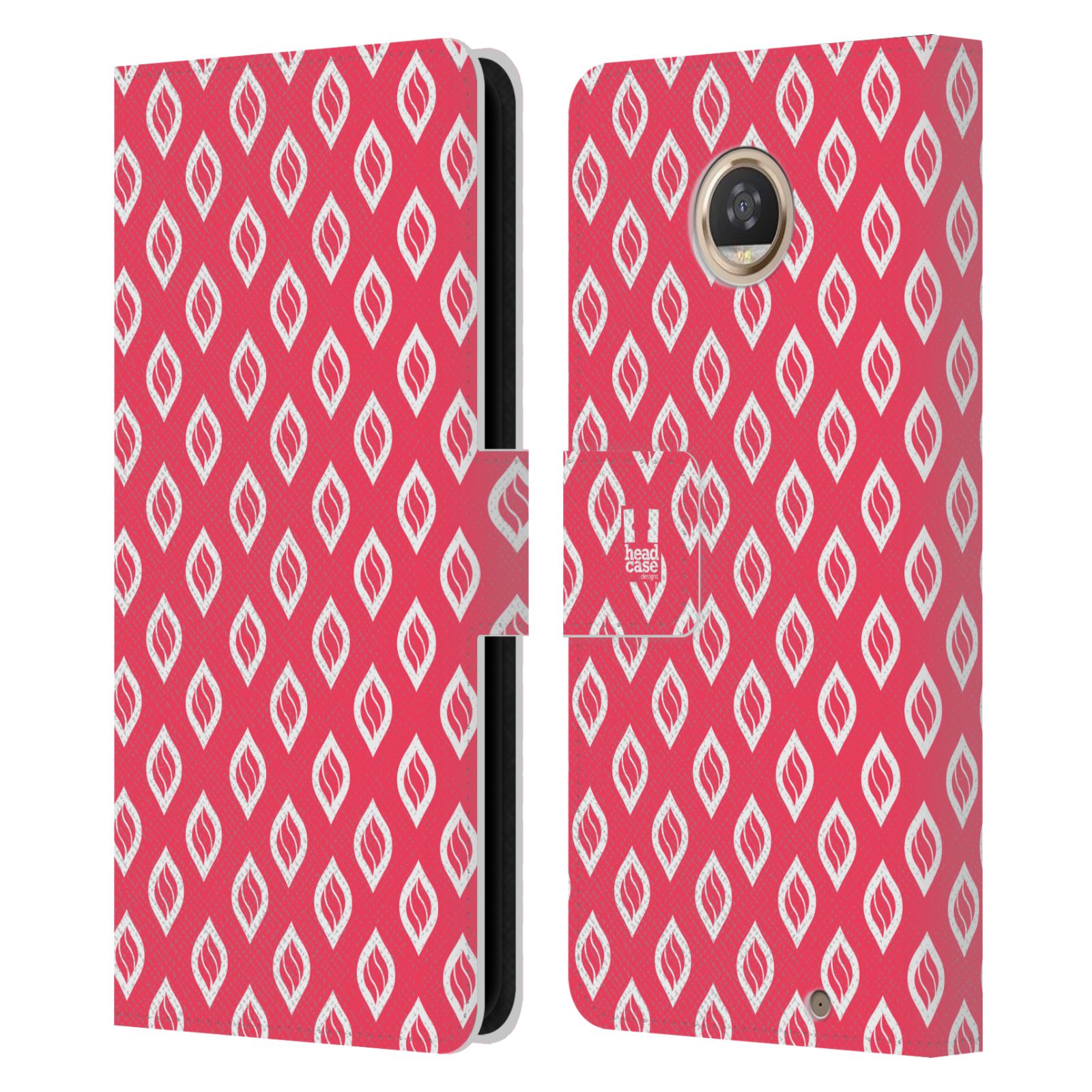 HEAD CASE DESIGNS OGEE PATTERNS LEATHER BOOK WALLET CASE FOR MOTOROLA PHONES - Picture 13 of 14