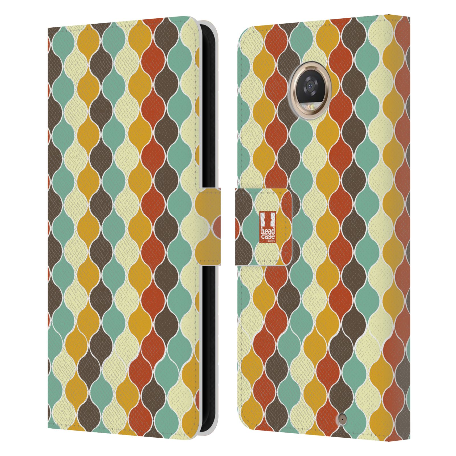 HEAD CASE DESIGNS OGEE PATTERNS LEATHER BOOK WALLET CASE FOR MOTOROLA PHONES - Picture 14 of 14