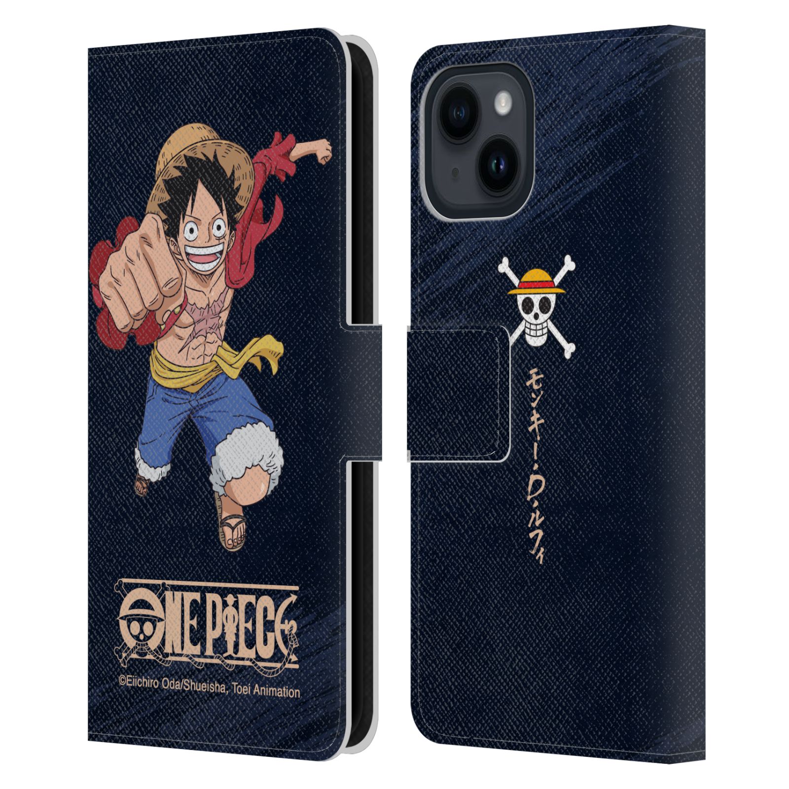 Luffy Leather Wallet Case for iPhone 15