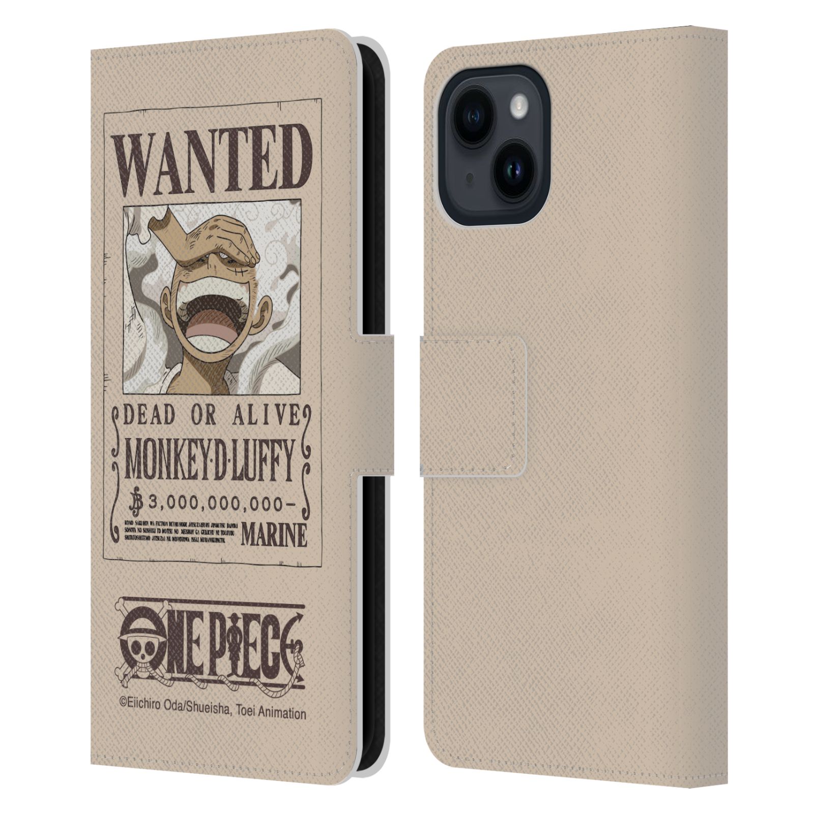 Luffy Gear 5 Poster Leather Wallet Case for iPhone 15