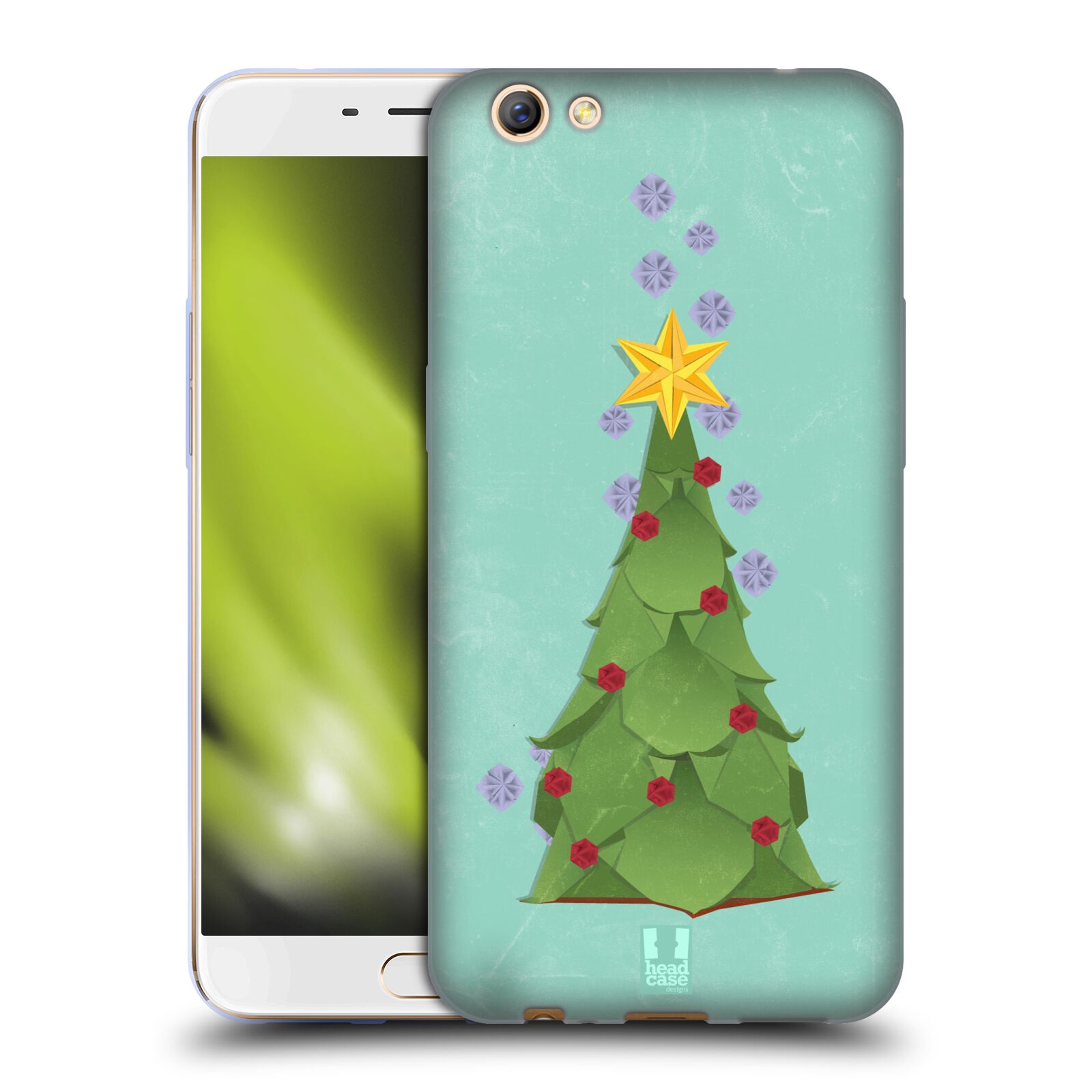 FUNDA HEAD CASE DESIGNS CON DIBUJO DE ORIGAMI DE NAVIDAD PARA TELÉFONOS OPPO - Imagen 11 de 12