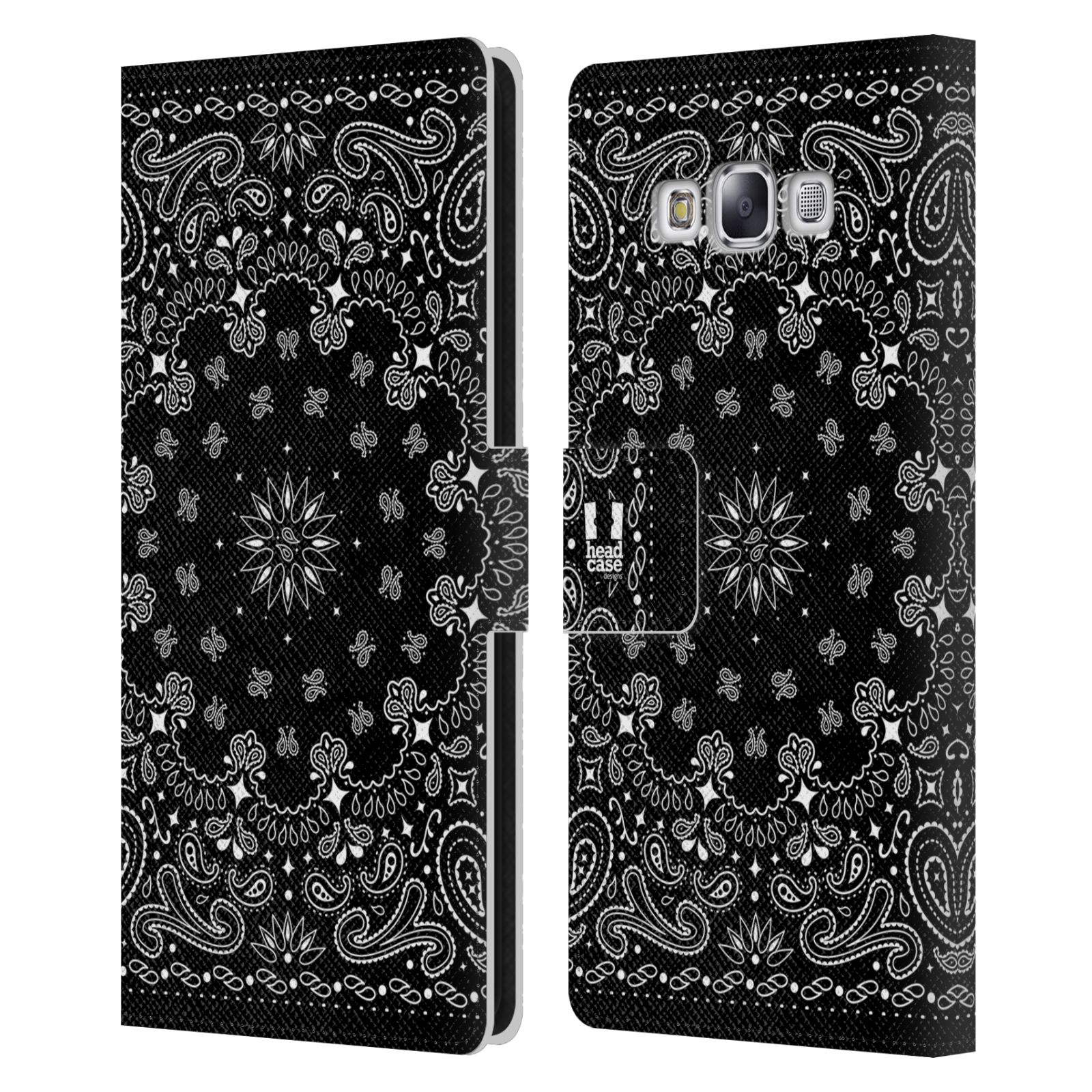 HEAD CASE DESIGNS CLASSIC BANDANA LEATHER BOOK WALLET CASE FOR SAMSUNG PHONES 3