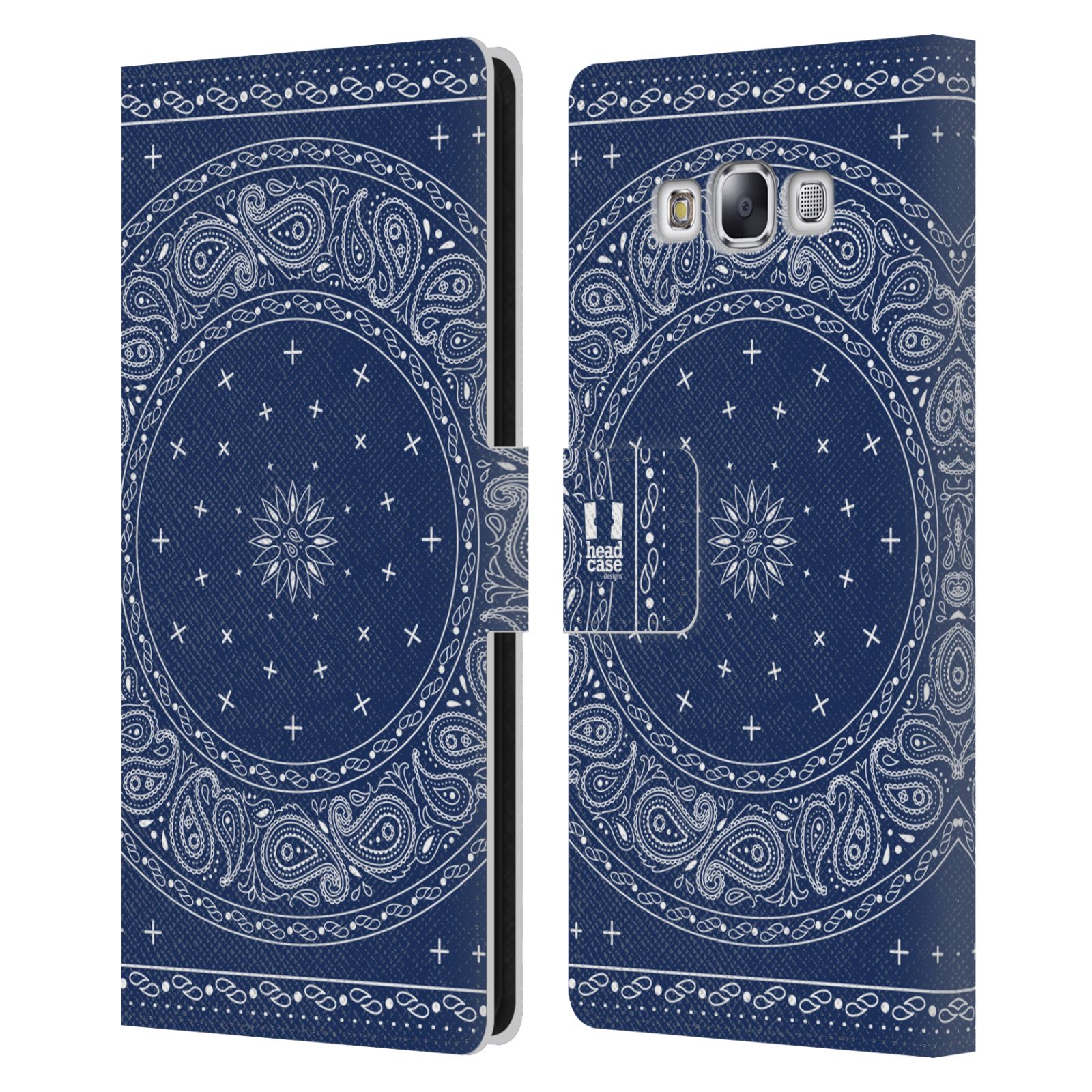 HEAD CASE DESIGNS CLASSIC BANDANA LEATHER BOOK WALLET CASE FOR SAMSUNG PHONES 3