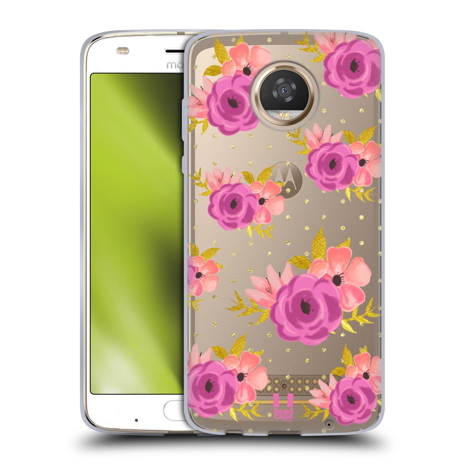 HEAD CASE DESIGNS PATTERN WITH GOLD PRINTS SOFT GEL CASE FOR MOTOROLA PHONES 2 - Picture 10 of 12