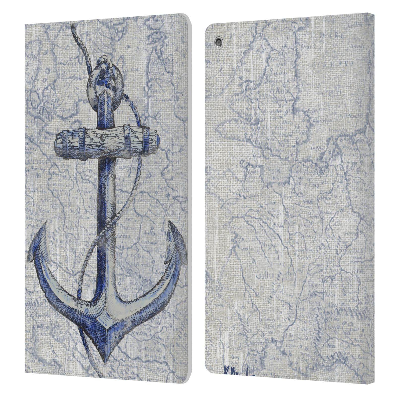 OFFICIAL PAUL BRENT NAUTICAL LEATHER BOOK WALLET CASE COVER FOR AMAZON FIRE - Picture 11 of 16
