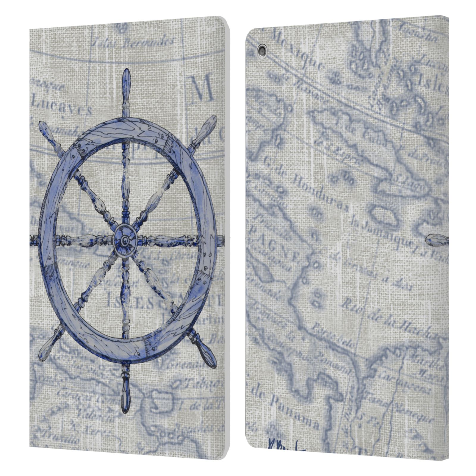 OFFICIAL PAUL BRENT NAUTICAL LEATHER BOOK WALLET CASE COVER FOR AMAZON FIRE - Picture 13 of 16
