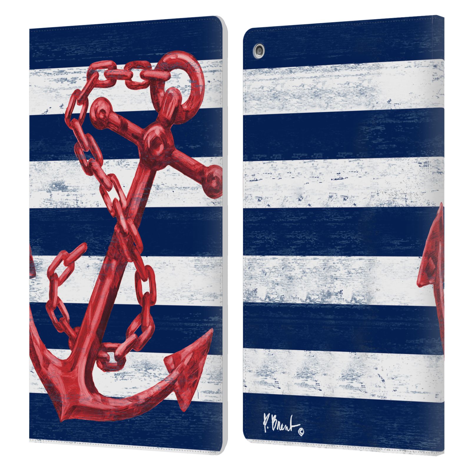 OFFICIAL PAUL BRENT NAUTICAL LEATHER BOOK WALLET CASE COVER FOR AMAZON FIRE - Picture 15 of 16