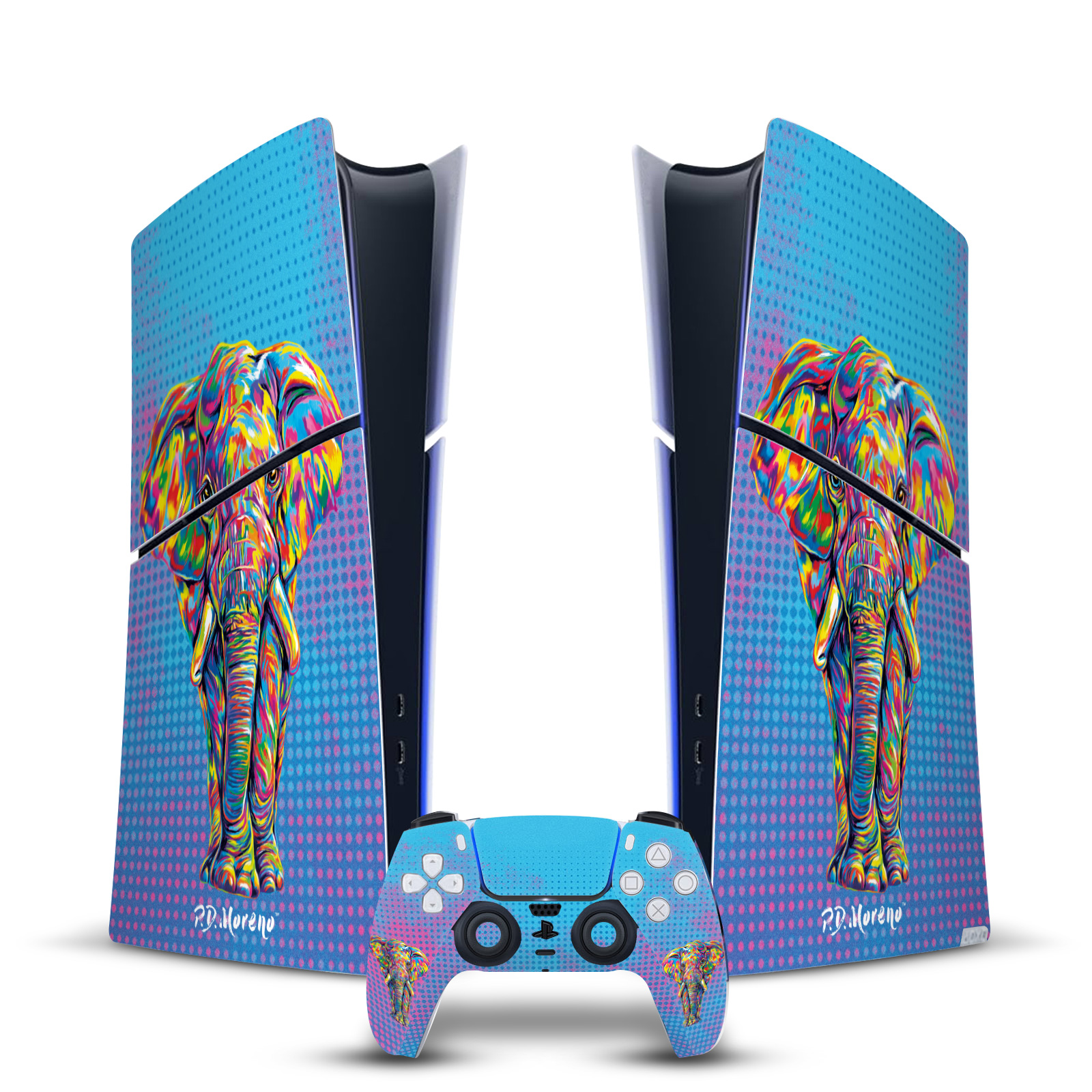 P.D. MORENO ANIMALS II VINYL SKIN FOR PS5 SLIM DIGITAL CONSOLE & CONTROLLER