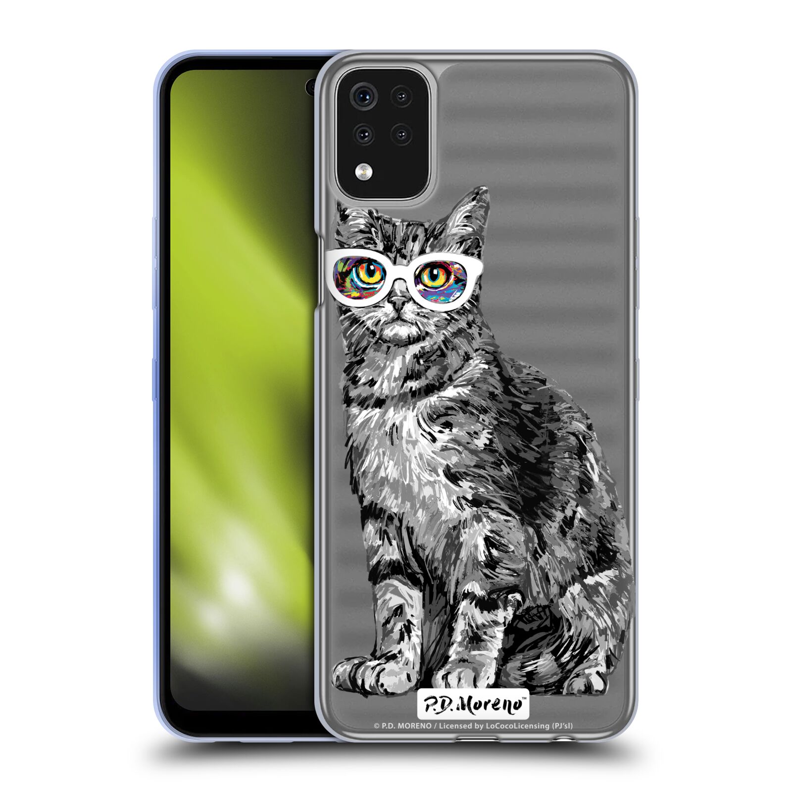 P.D. OFICIAL FUNDA DE GEL MORENO BLANCO Y NEGRO GATOS PARA TELÉFONOS LG 1 - Imagen 8 de 8