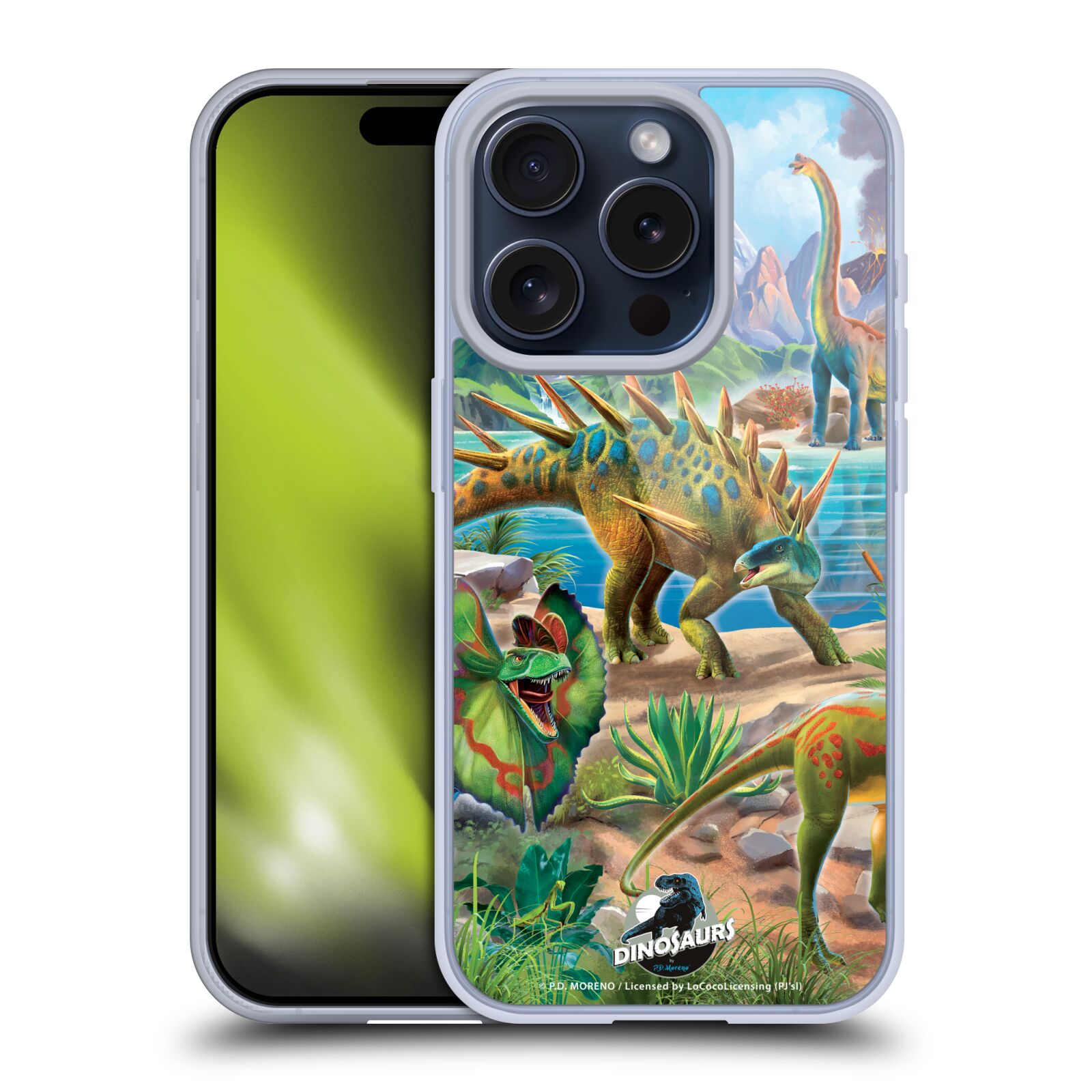 OFFICIAL P.D. MORENO DINOSAUR SCENE SOFT GEL CASE FOR APPLE iPHONE PHONES - Picture 10 of 10