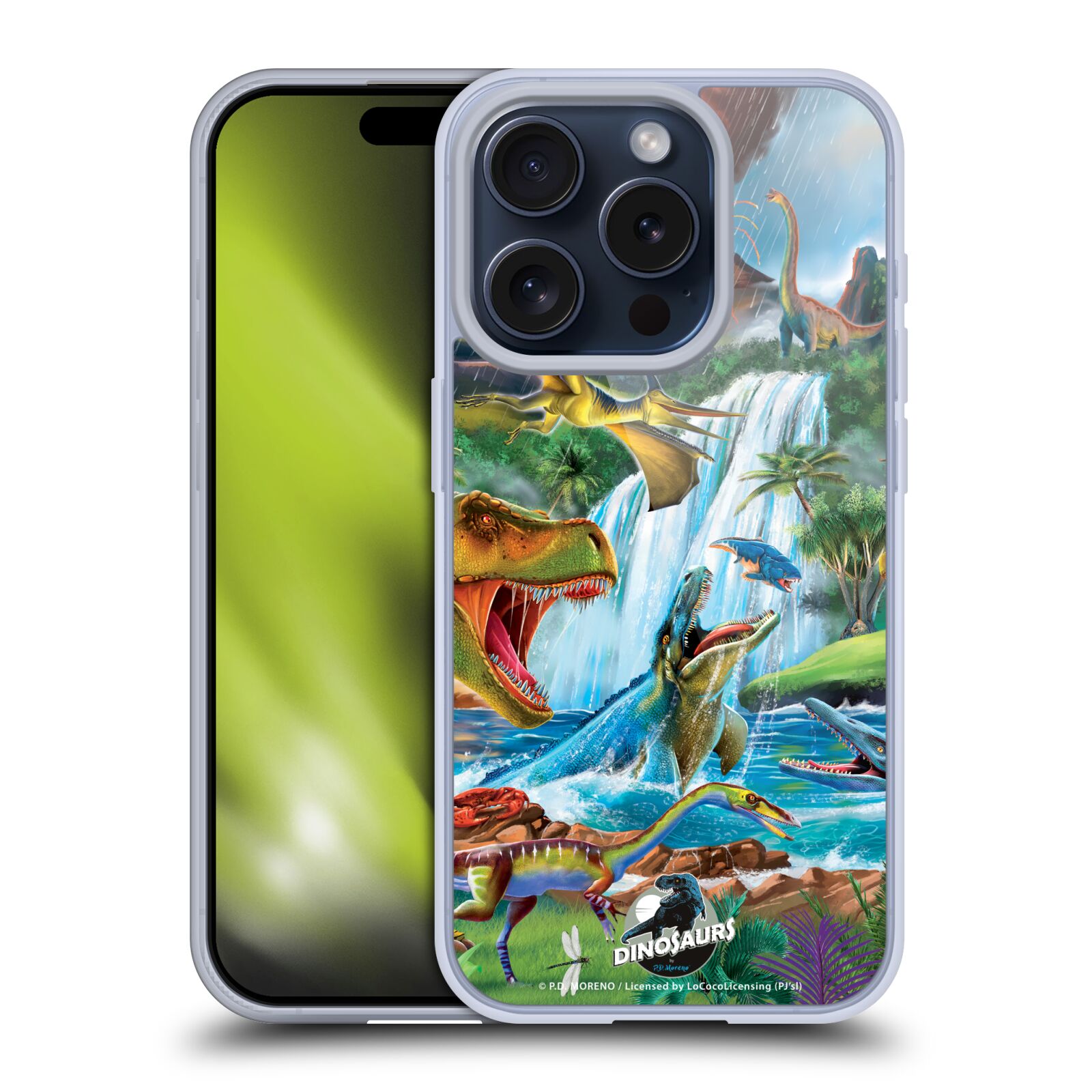 OFFICIAL P.D. MORENO DINOSAUR SCENE SOFT GEL CASE FOR APPLE iPHONE PHONES - Picture 8 of 10