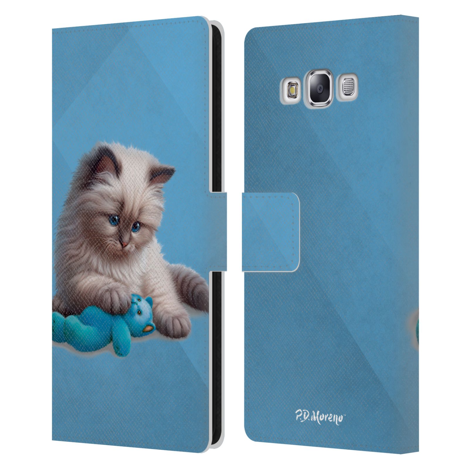P.D. MORENO PLAY CAT ARTWORK LEATHER BOOK WALLET CASE COVER FOR SAMSUNG PHONES 3