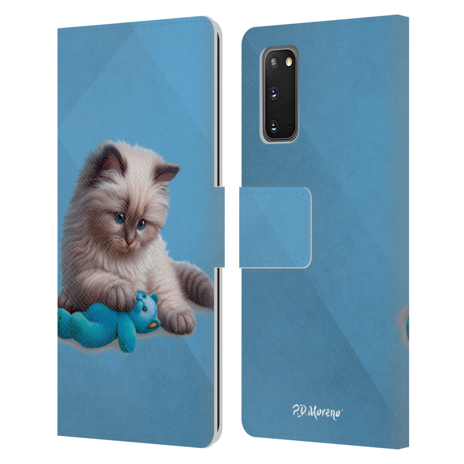P.D. MORENO PLAY CAT ARTWORK LEATHER BOOK WALLET CASE COVER FOR SAMSUNG PHONES 1