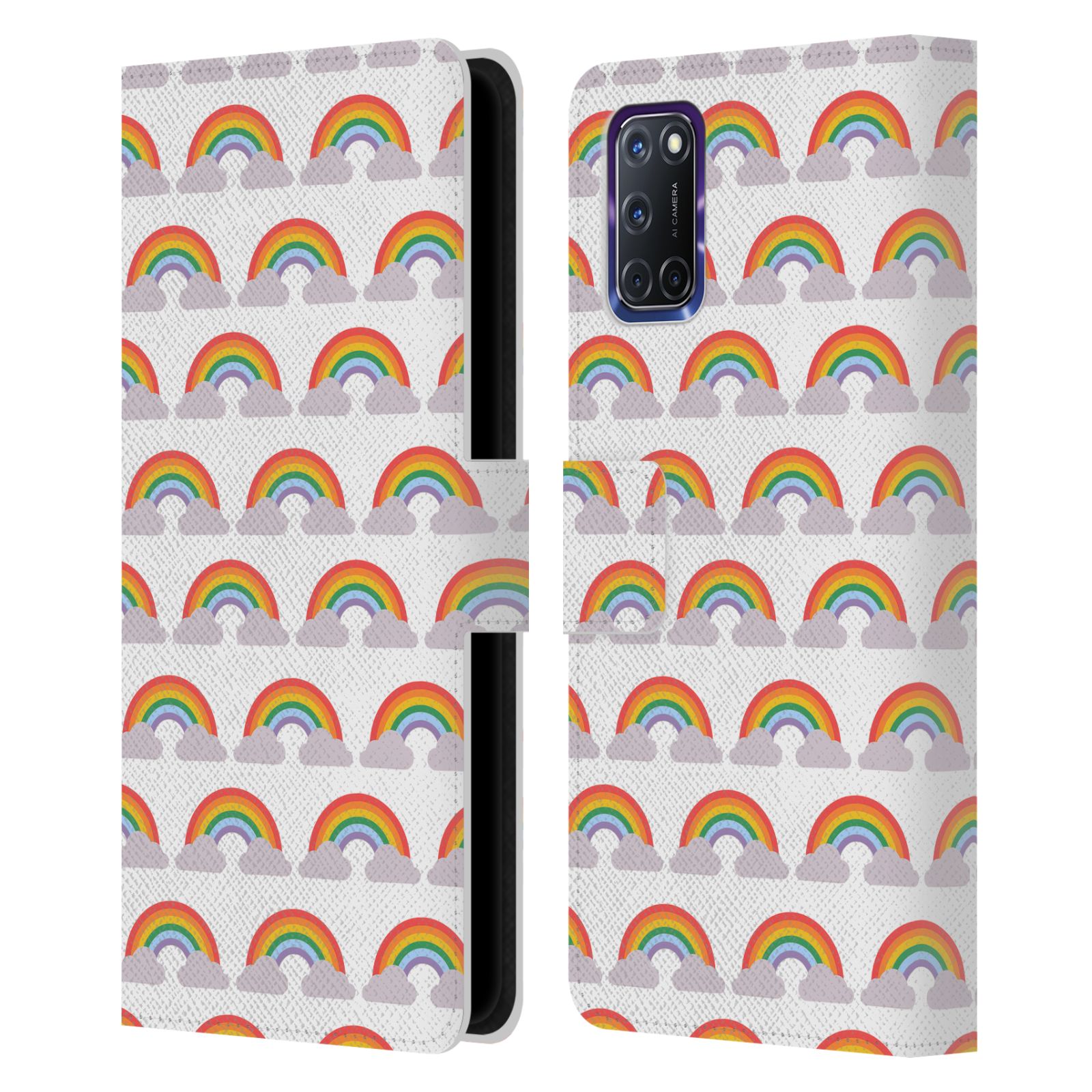 CUSTODIA PORTAFOGLIO LIBRO PELLE ARCOBALENO PEPINO DE MAR UFFICIALE PER TELEFONI OPPO - Foto 8 di 8