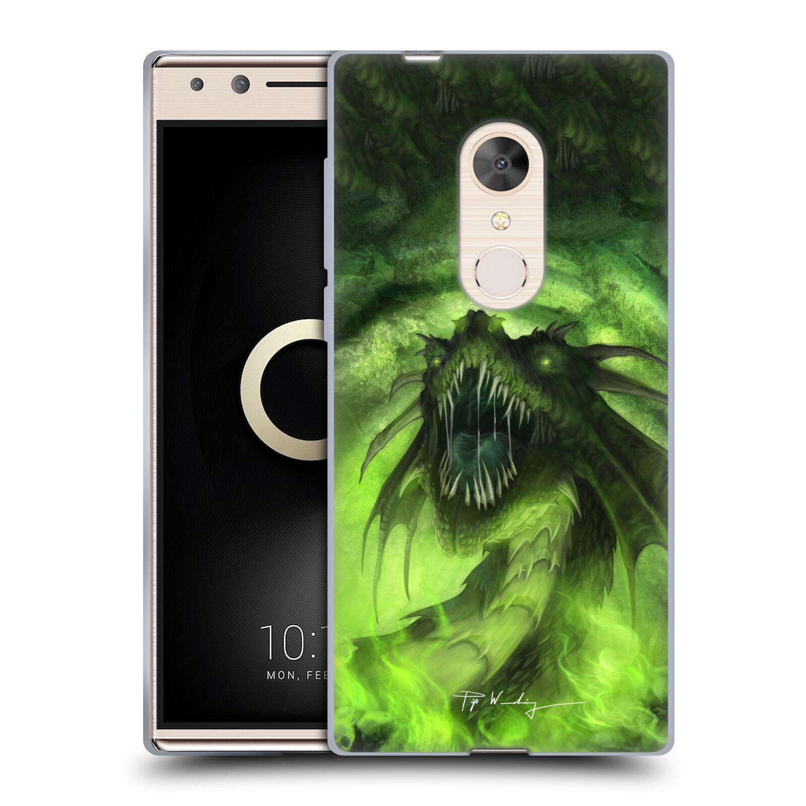 OFFICIAL PIYA WANNACHAIWONG BLACK DRAGONS SOFT GEL CASE FOR ALCATEL PHONES - Picture 8 of 11