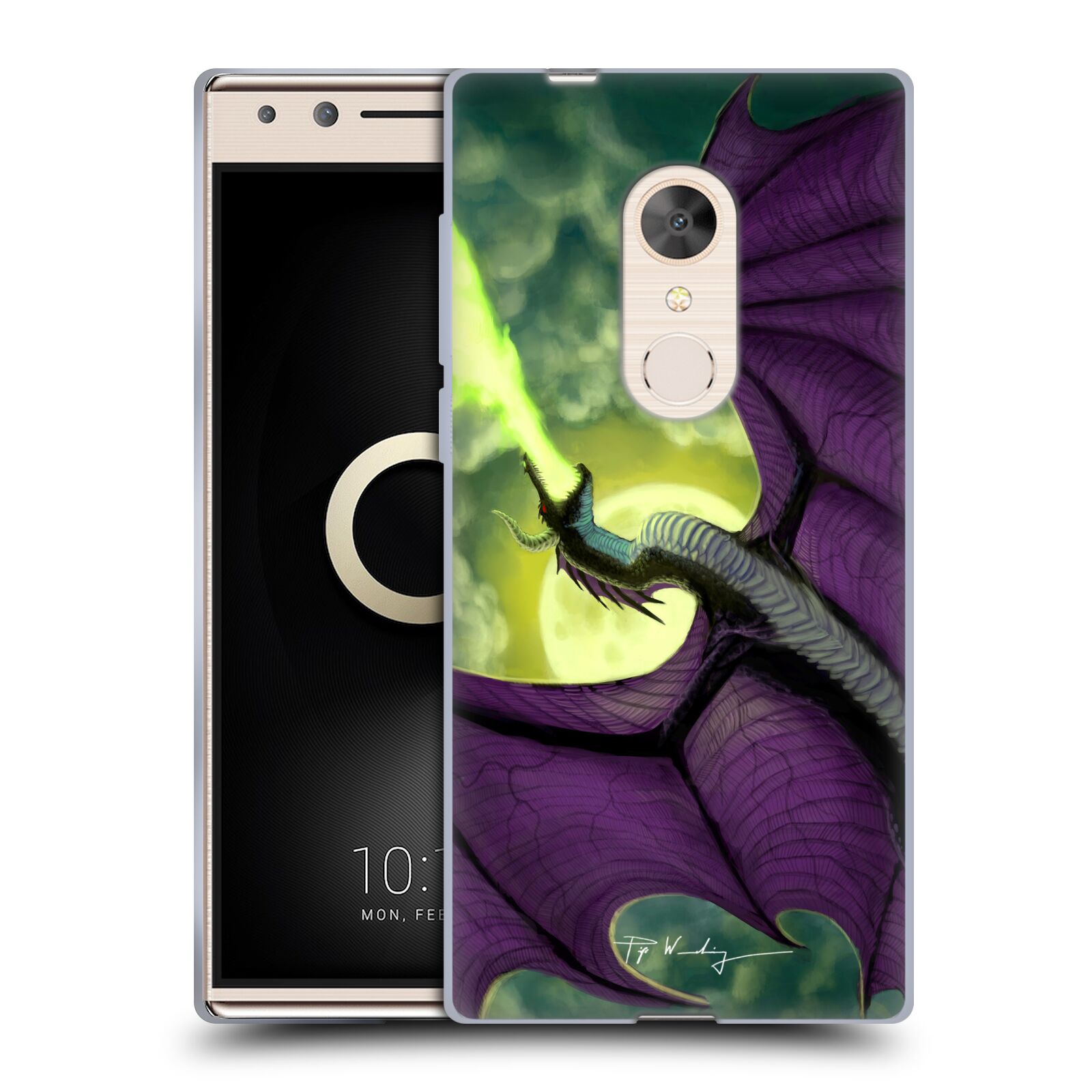 OFFICIAL PIYA WANNACHAIWONG BLACK DRAGONS SOFT GEL CASE FOR ALCATEL PHONES - Picture 11 of 11