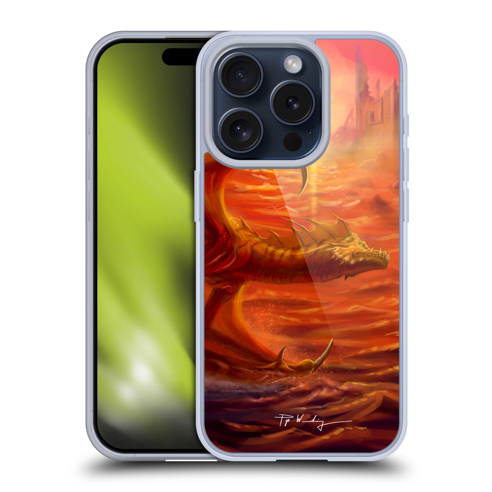 PIYA WANNACHAIWONG DRAGONS DE FEU ÉTUI COQUE EN GEL POUR APPLE iPHONE TÉLÉPHONES - Photo 8 sur 16