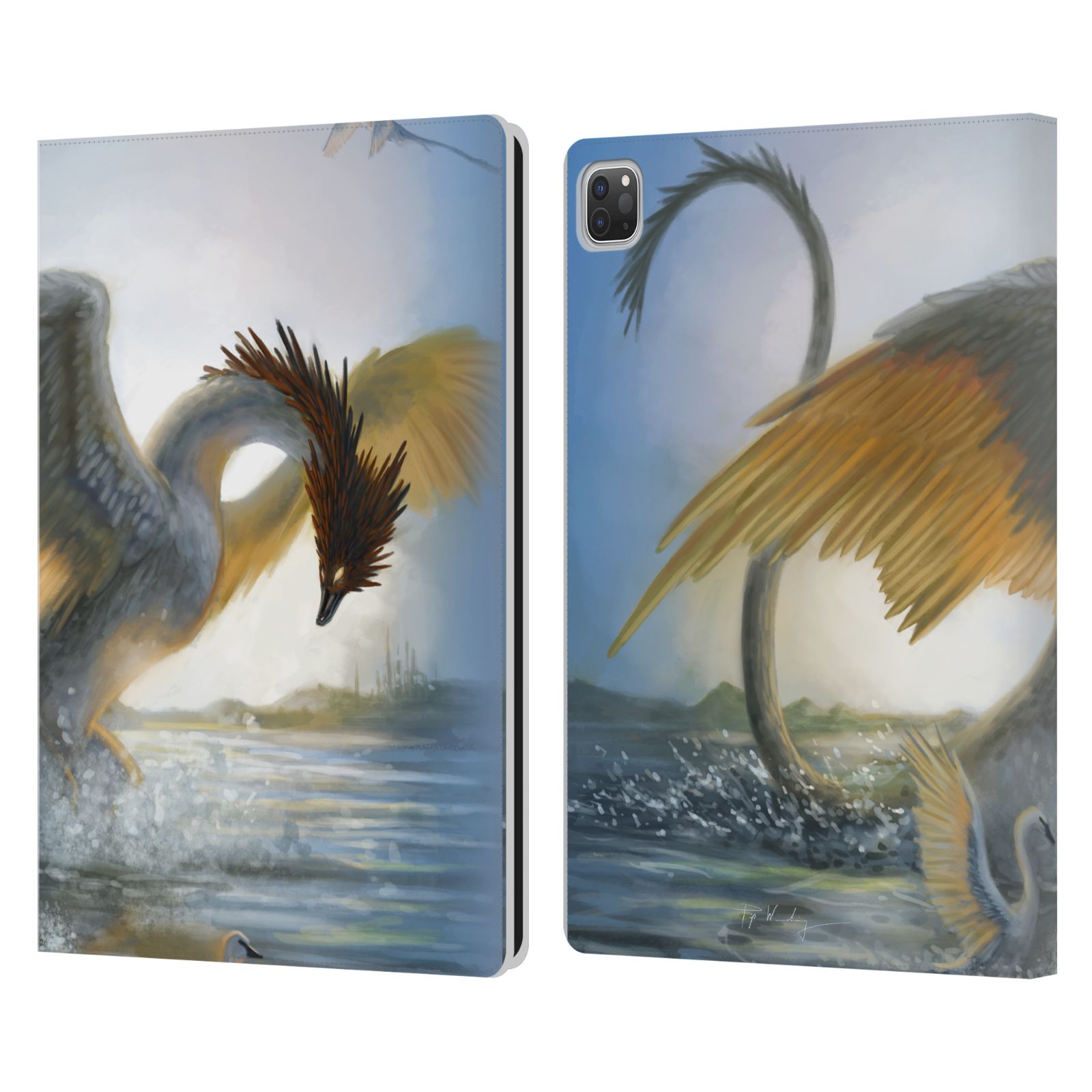PIYA WANNACHAIWONG DRAGONS OF SEA AND STORMS LEATHER BOOK CASE FOR APPLE iPAD - Picture 10 of 11