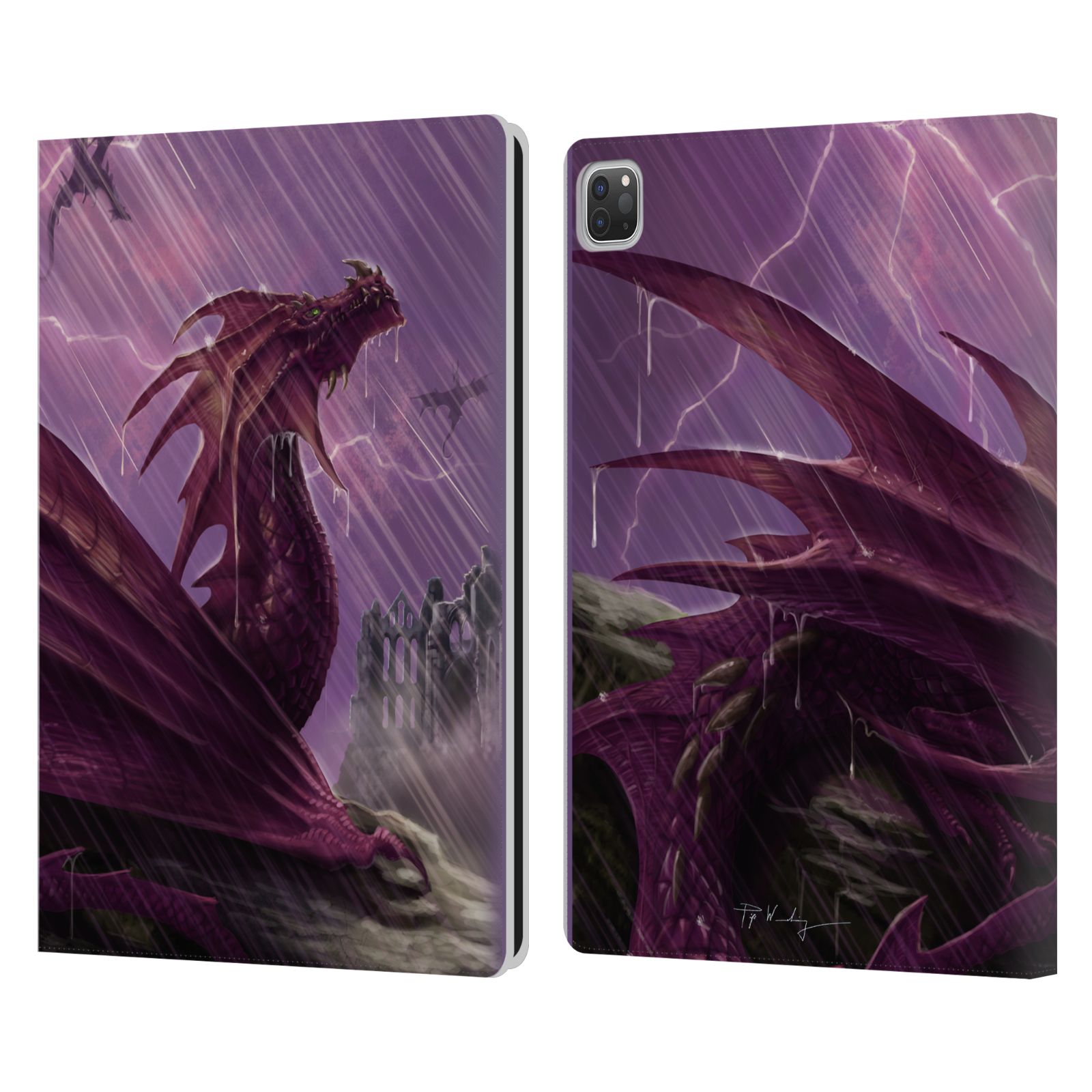 PIYA WANNACHAIWONG DRAGONS OF SEA AND STORMS LEATHER BOOK CASE FOR APPLE iPAD - Picture 11 of 11