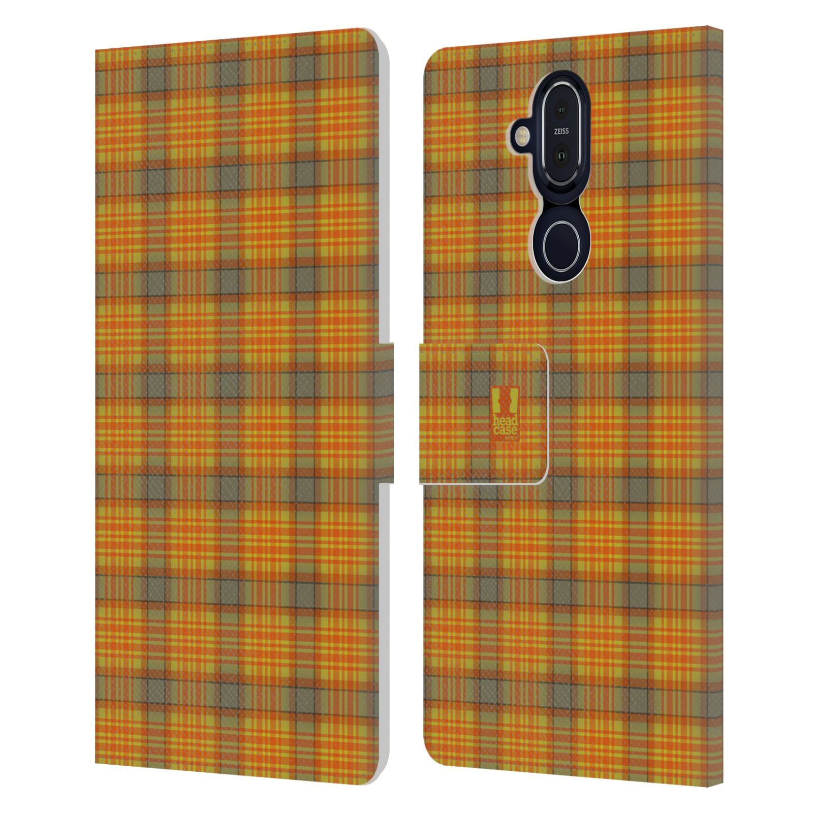HEAD CASE DESIGNS PLAID - PATTERN COLLECTION LEATHER BOOK CASE FOR NOKIA PHONES - Picture 11 of 18