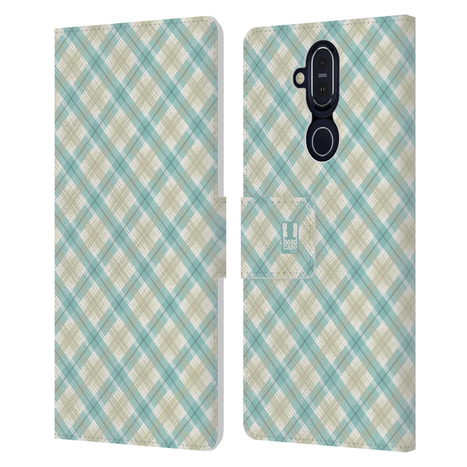 HEAD CASE DESIGNS PLAID - PATTERN COLLECTION LEATHER BOOK CASE FOR NOKIA PHONES - Picture 12 of 18