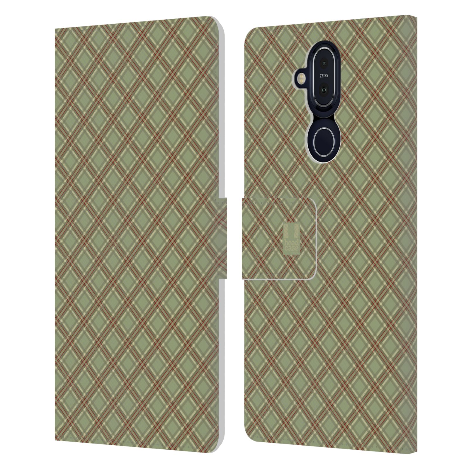 HEAD CASE DESIGNS PLAID - PATTERN COLLECTION LEATHER BOOK CASE FOR NOKIA PHONES - Picture 14 of 18