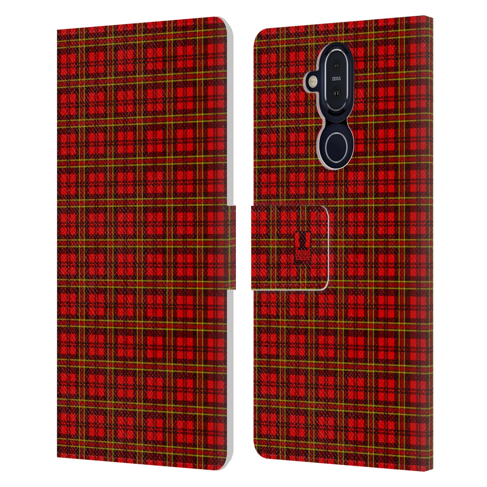 HEAD CASE DESIGNS PLAID - PATTERN COLLECTION LEATHER BOOK CASE FOR NOKIA PHONES - Picture 18 of 18