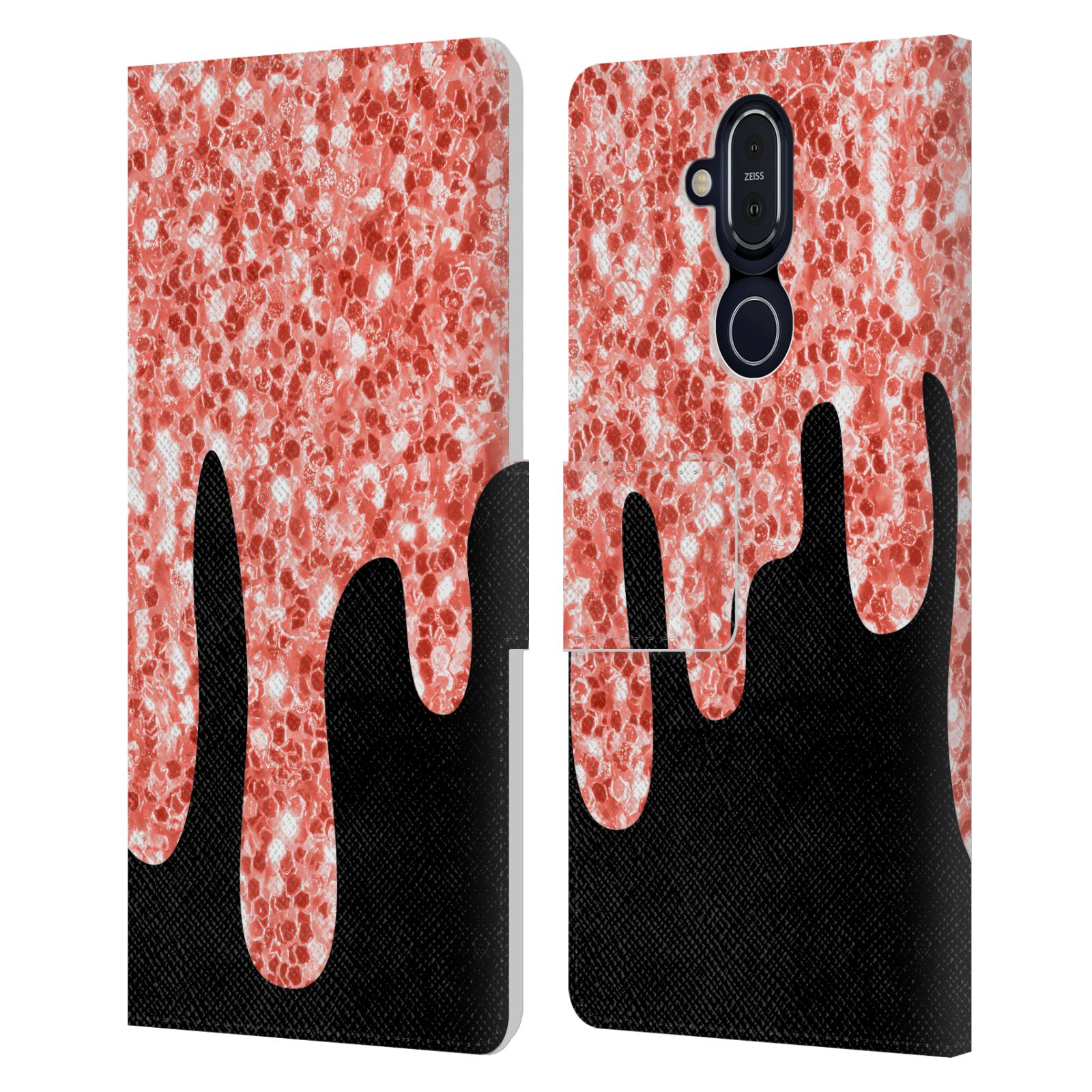 OFFICIAL PLDESIGN DRIPPING SPARKLES LEATHER BOOK WALLET CASE FOR NOKIA PHONES - Picture 8 of 14