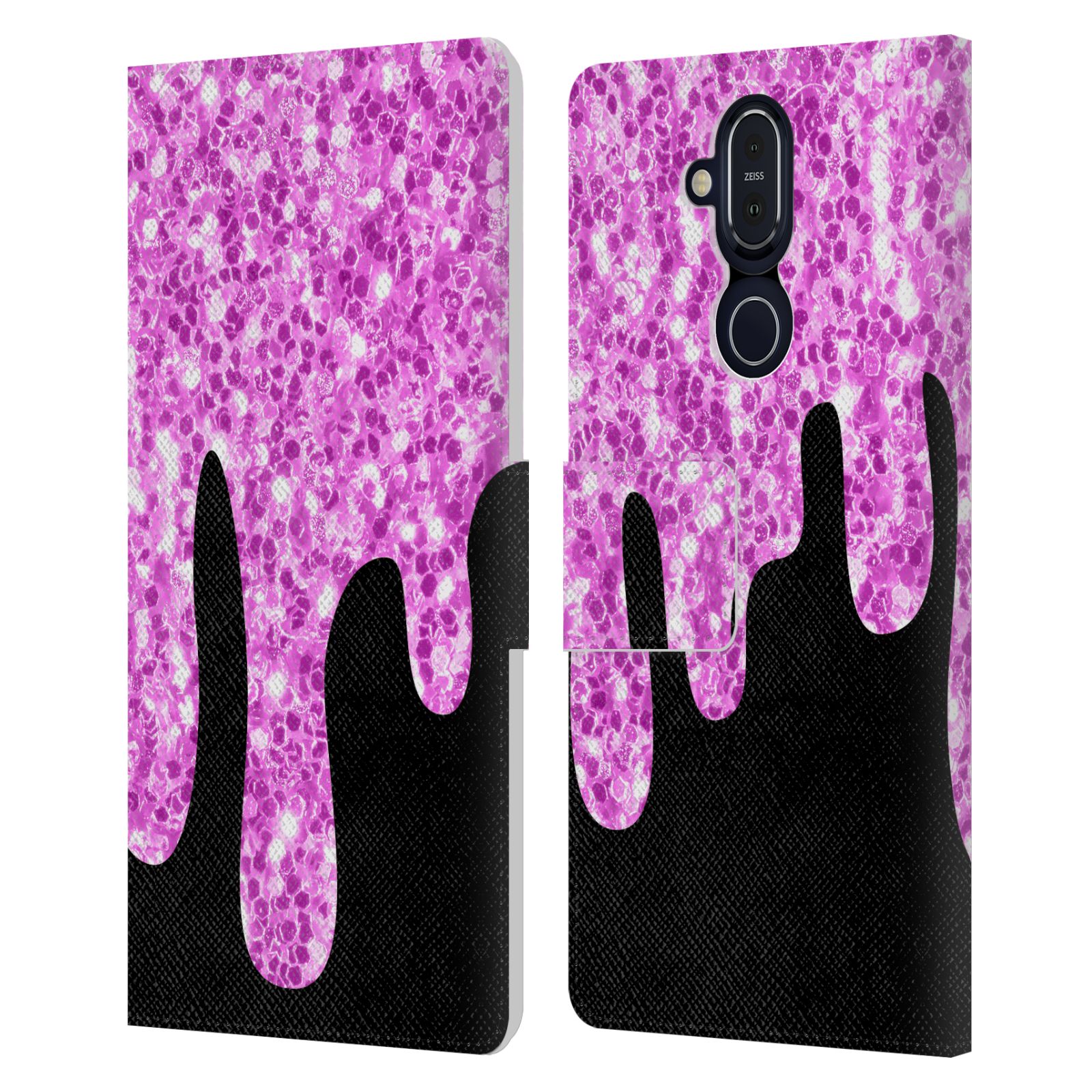 OFFICIAL PLDESIGN DRIPPING SPARKLES LEATHER BOOK WALLET CASE FOR NOKIA PHONES - Picture 10 of 14