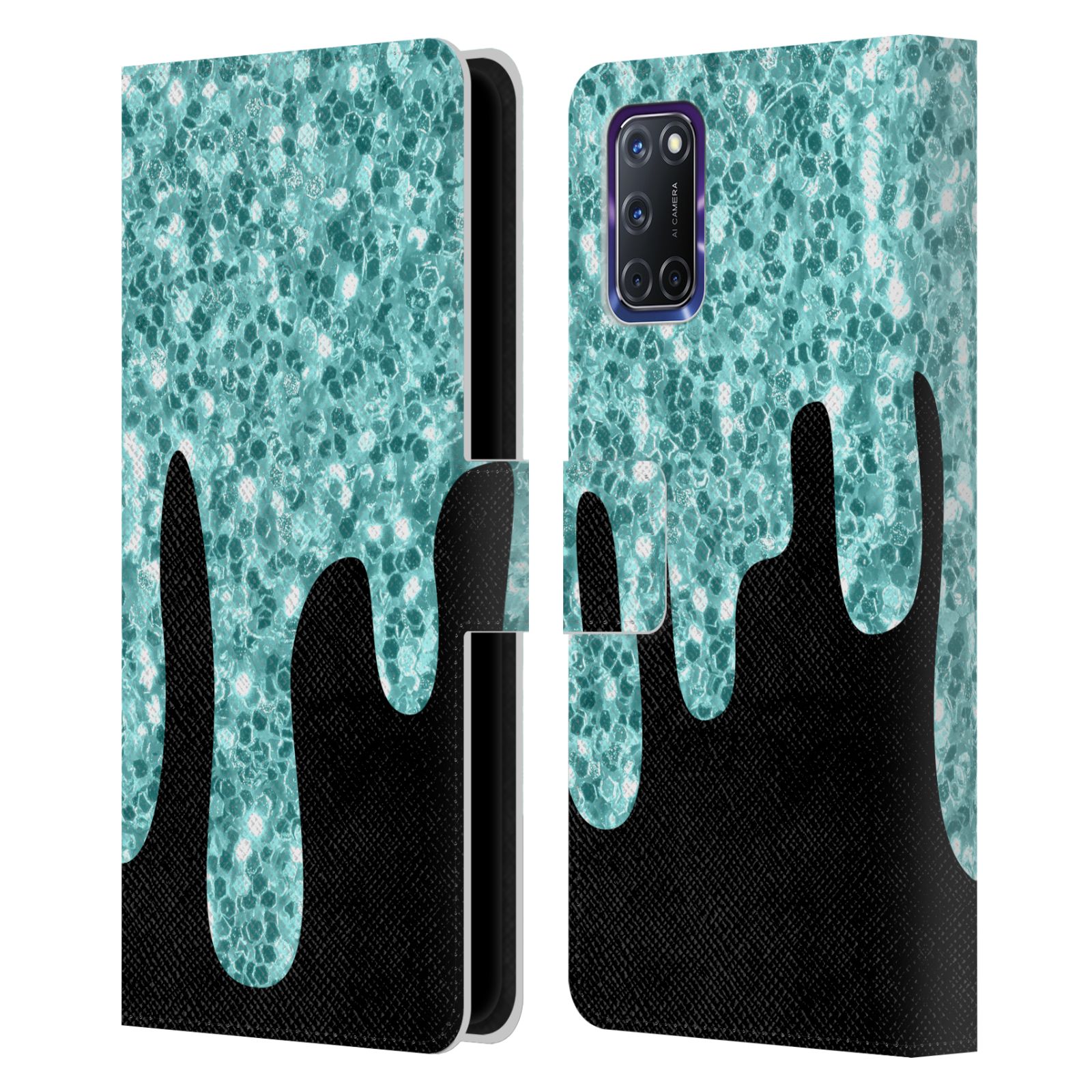 OFFICIAL PLDESIGN DRIPPING SPARKLES LEATHER BOOK WALLET CASE FOR OPPO PHONES - Picture 13 of 13