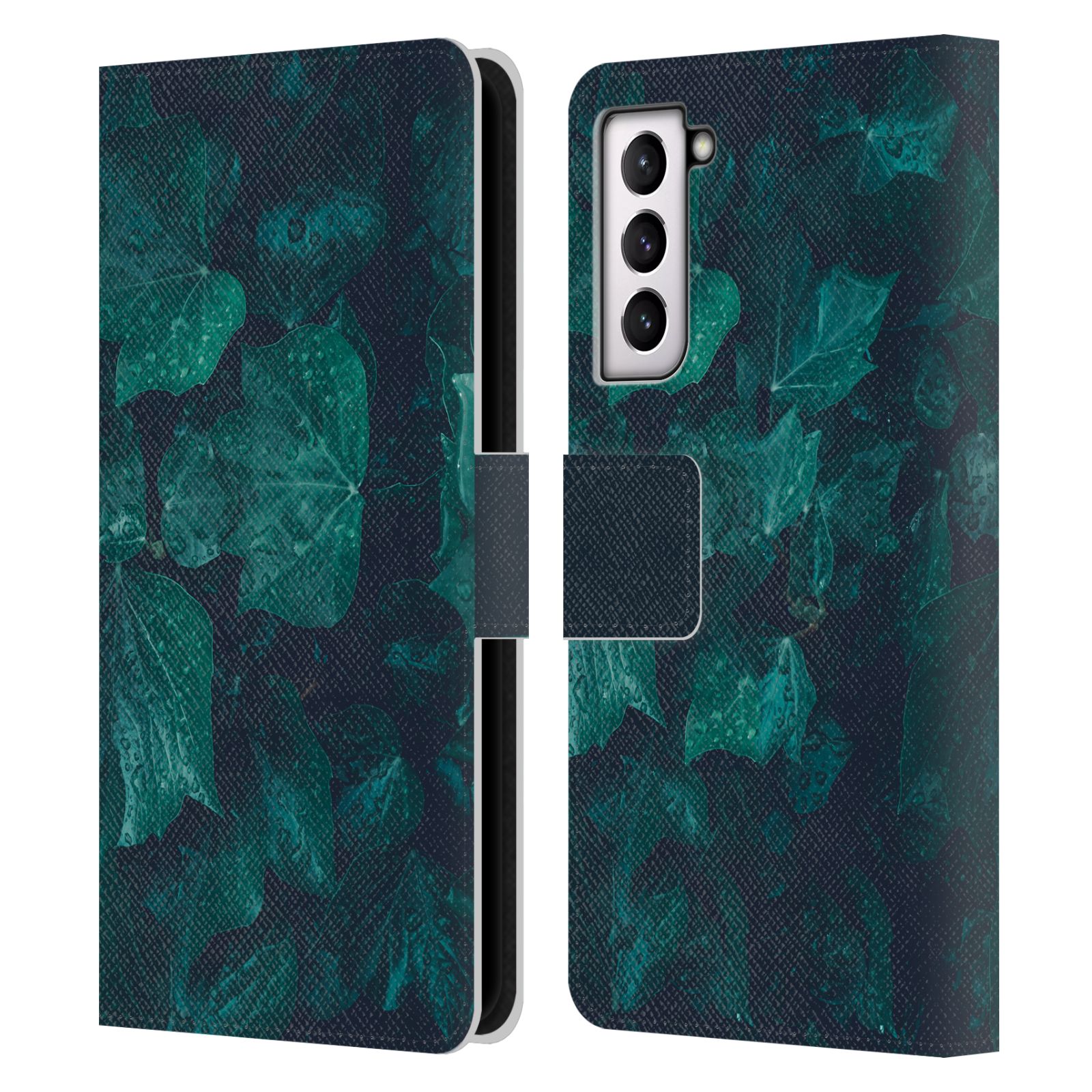 PLDESIGN FLOWERS AND LEAVES LEATHER BOOK WALLET CASE COVER FOR SAMSUNG PHONES 4 - Picture 10 of 20