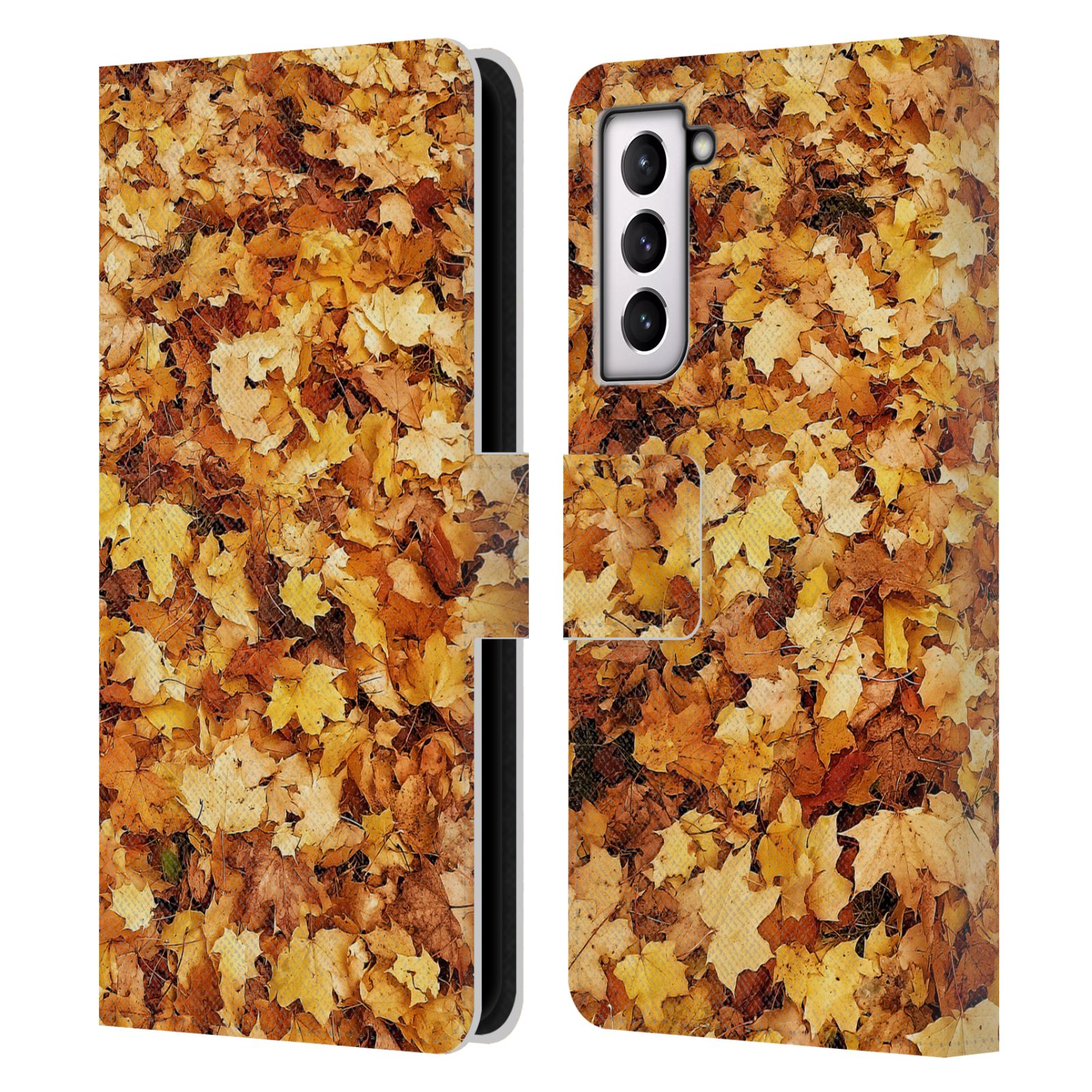 PLDESIGN FLOWERS AND LEAVES LEATHER BOOK WALLET CASE COVER FOR SAMSUNG PHONES 4 - Picture 12 of 20