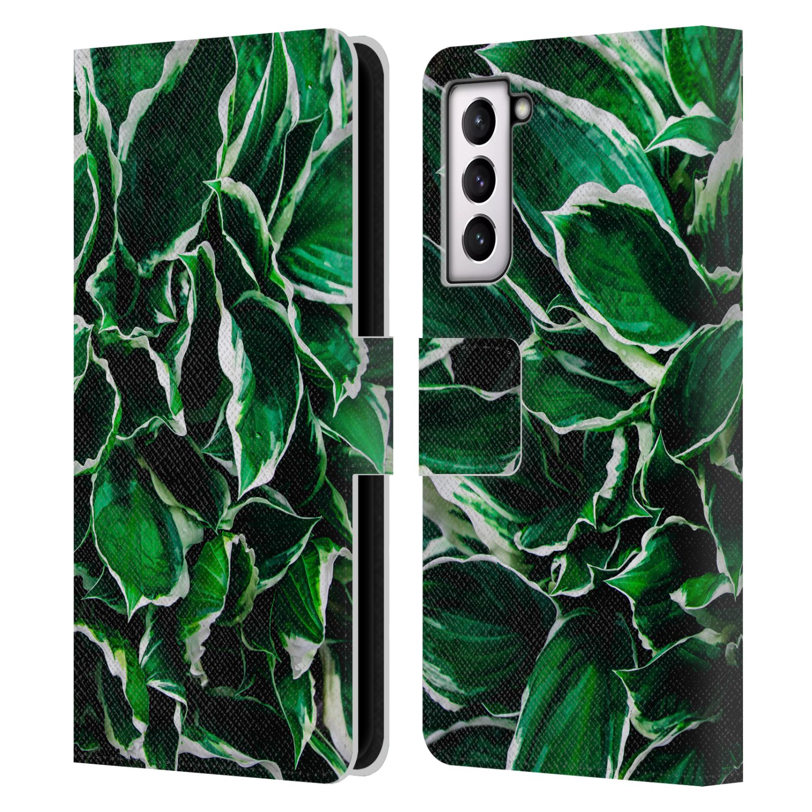 PLDESIGN FLOWERS AND LEAVES LEATHER BOOK WALLET CASE COVER FOR SAMSUNG PHONES 4 - Picture 14 of 20