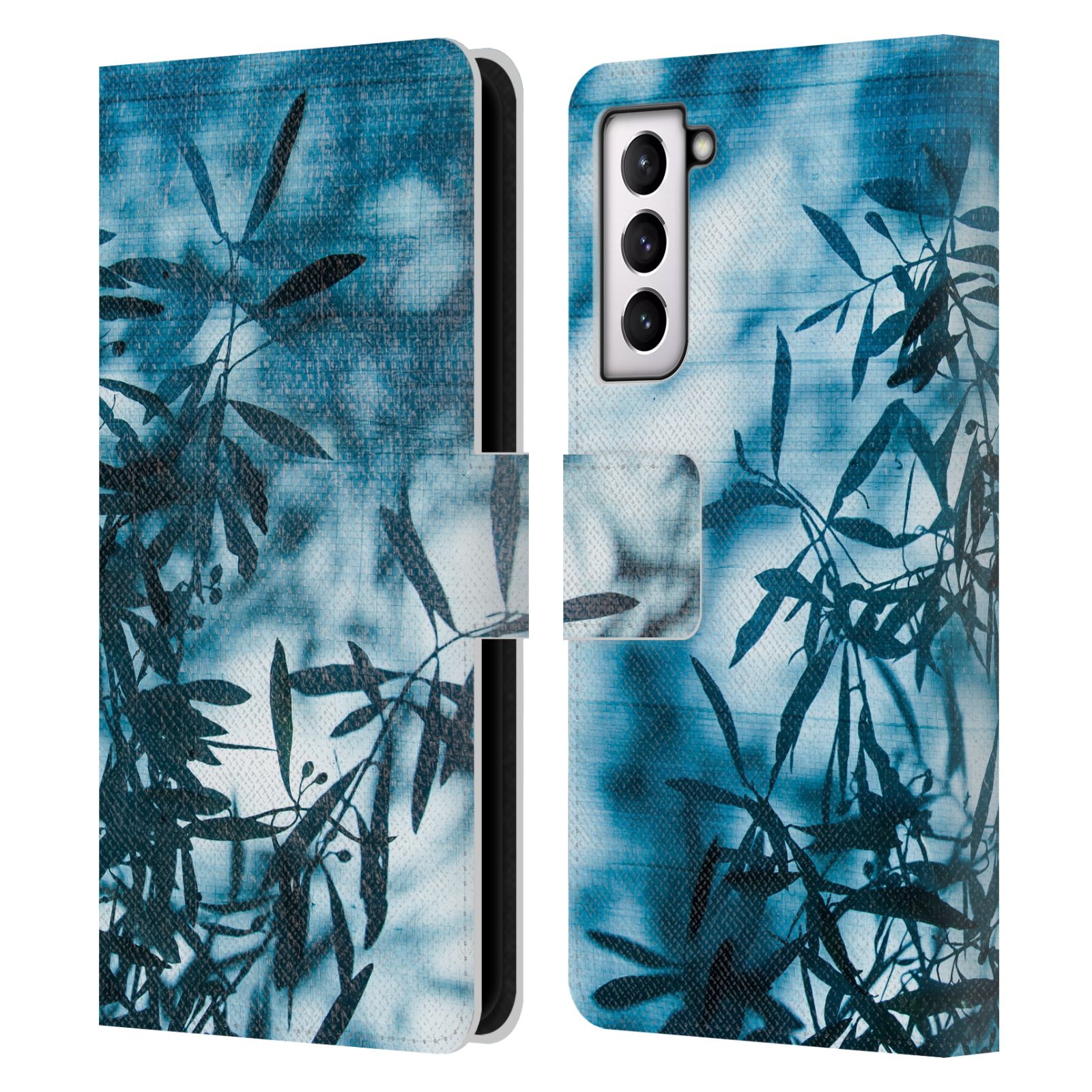 PLDESIGN FLOWERS AND LEAVES LEATHER BOOK WALLET CASE COVER FOR SAMSUNG PHONES 4 - Picture 16 of 20