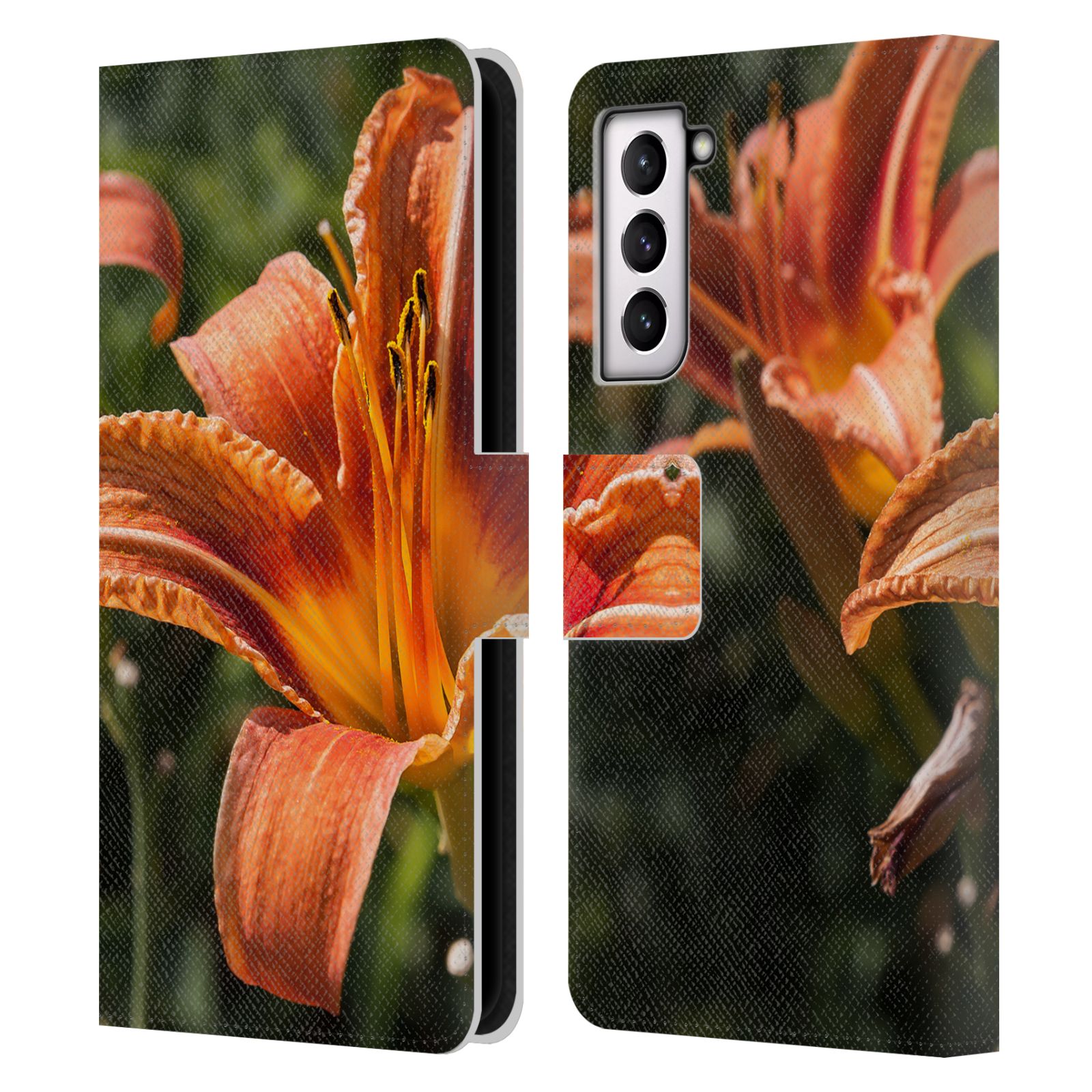 PLDESIGN FLOWERS AND LEAVES LEATHER BOOK WALLET CASE COVER FOR SAMSUNG PHONES 4 - Picture 17 of 20