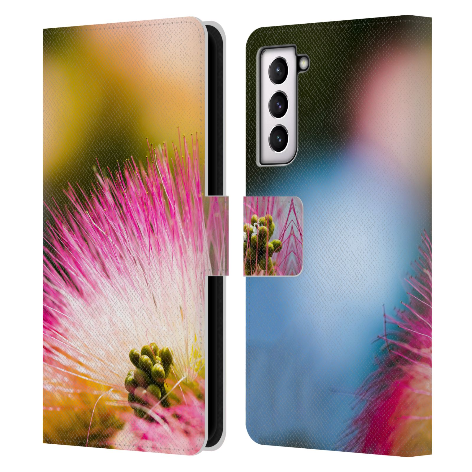 PLDESIGN FLOWERS AND LEAVES LEATHER BOOK WALLET CASE COVER FOR SAMSUNG PHONES 4 - Picture 19 of 20