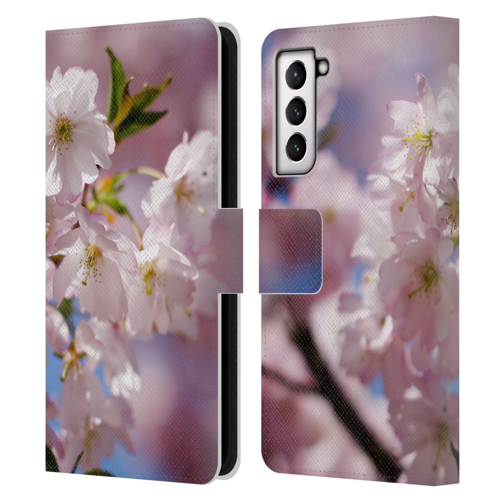 PLDESIGN FLOWERS AND LEAVES LEATHER BOOK WALLET CASE COVER FOR SAMSUNG PHONES 4 - Picture 20 of 20