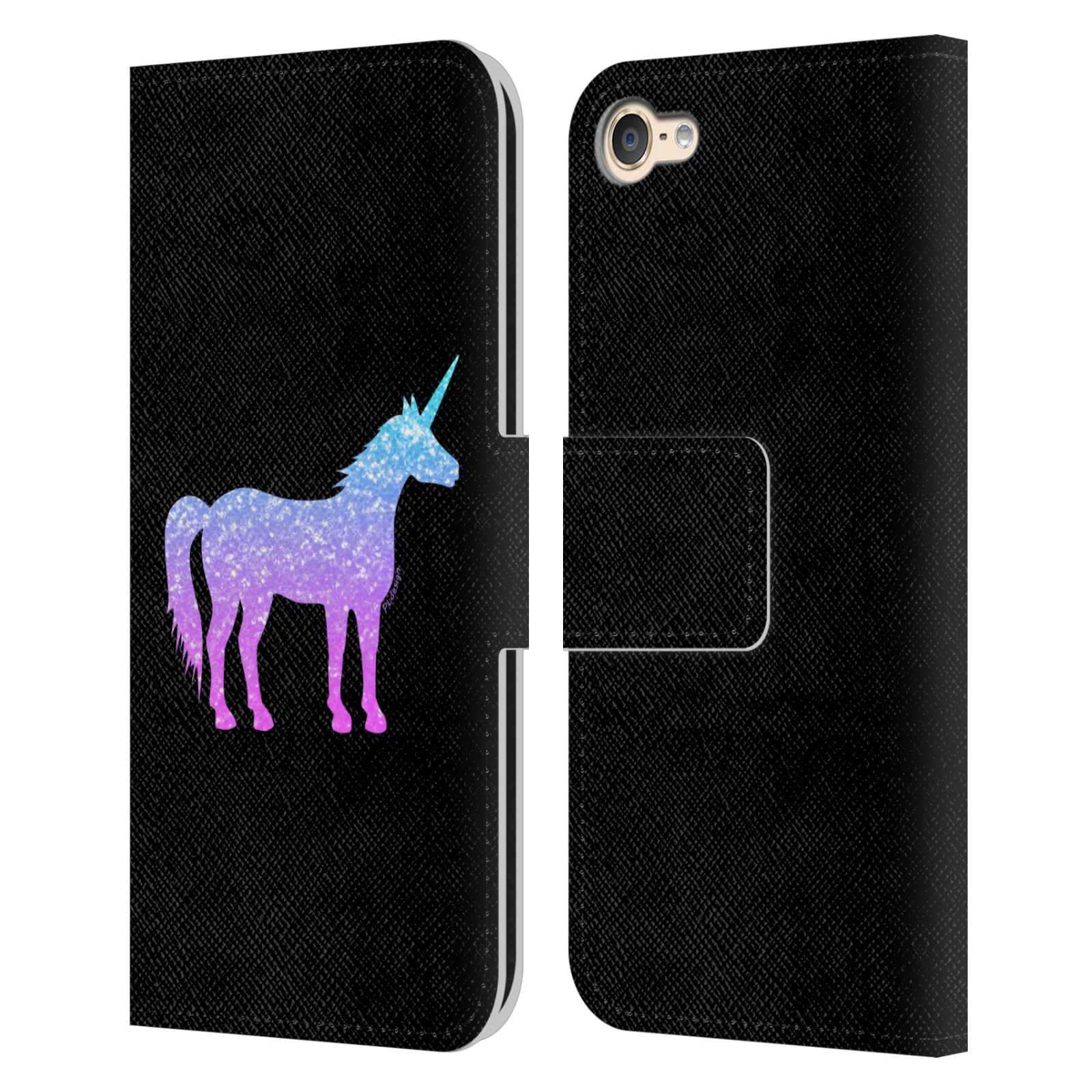 OFFICIAL PLDESIGN SPARKLY UNICORN LEATHER BOOK CASE FOR APPLE iPOD TOUCH MP3 - Picture 7 of 11