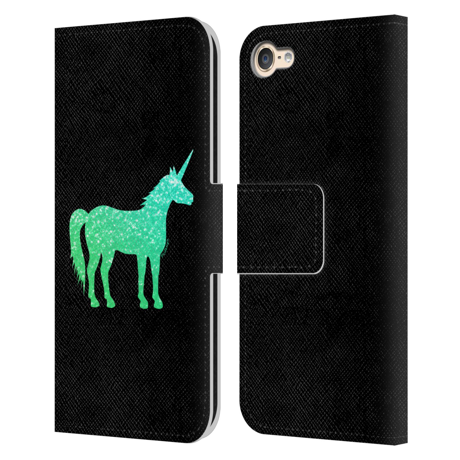 OFFICIAL PLDESIGN SPARKLY UNICORN LEATHER BOOK CASE FOR APPLE iPOD TOUCH MP3 - Picture 8 of 11