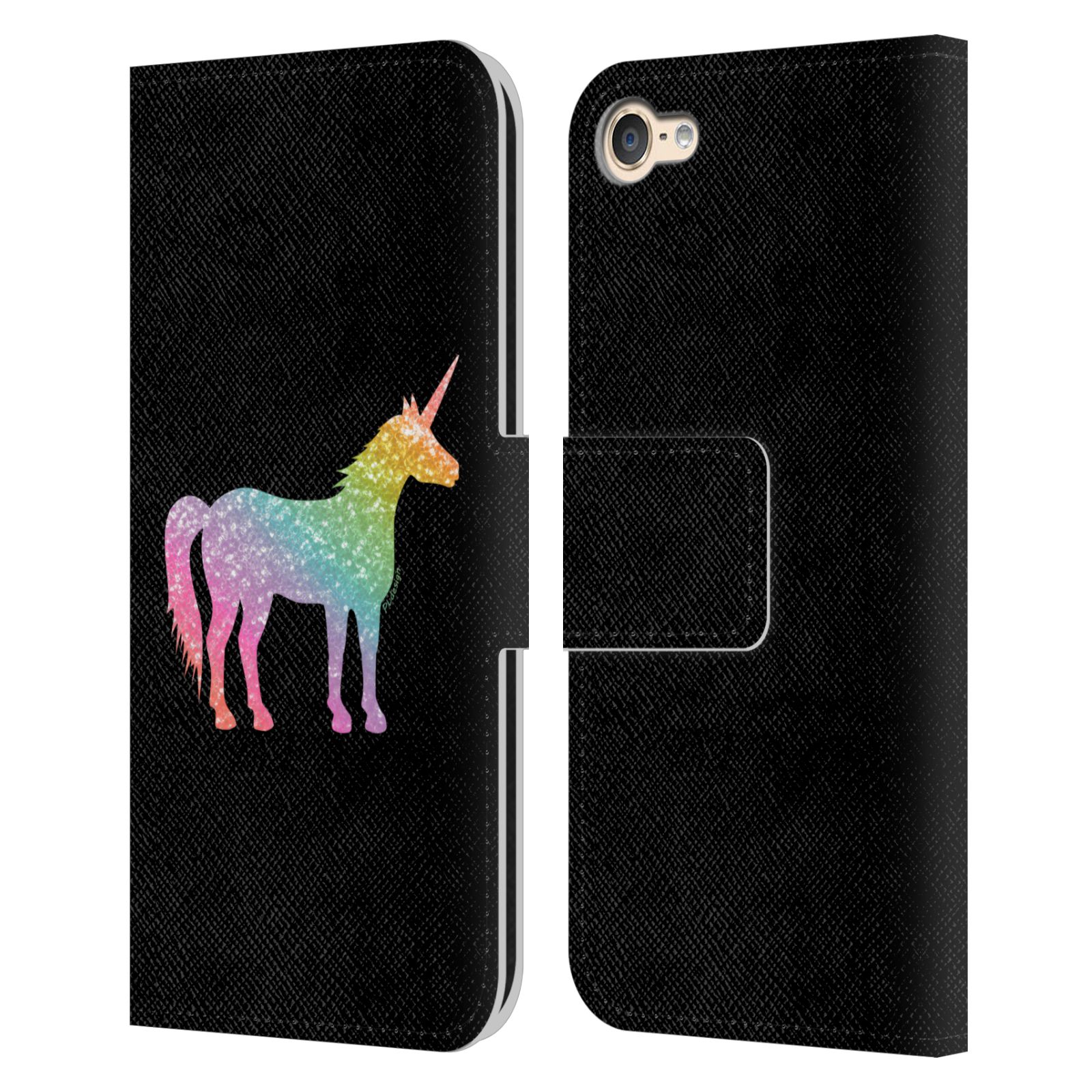OFFICIAL PLDESIGN SPARKLY UNICORN LEATHER BOOK CASE FOR APPLE iPOD TOUCH MP3 - Picture 10 of 11