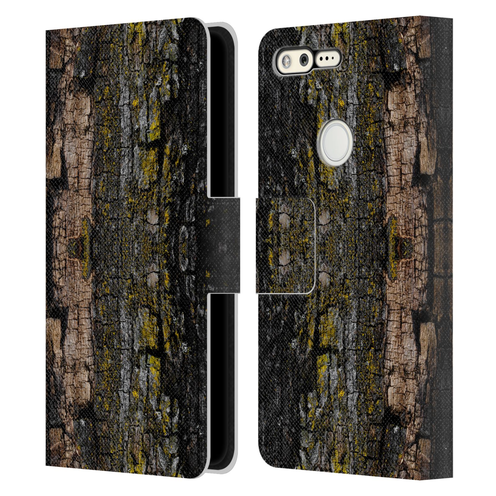 PLDESIGN WOOD AND RUST PRINTS LEATHER BOOK WALLET CASE COVER FOR GOOGLE PHONES - Picture 7 of 16