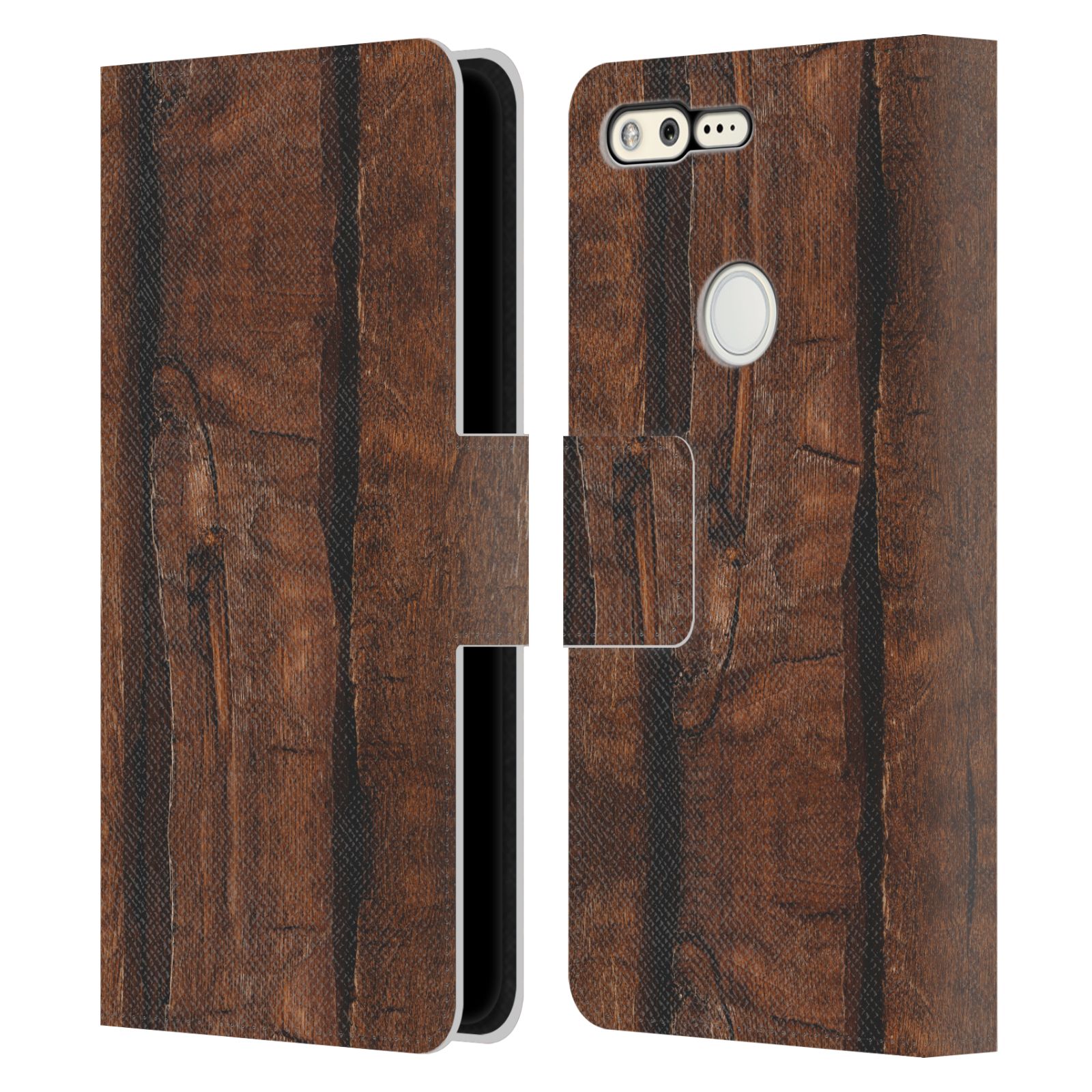 PLDESIGN WOOD AND RUST PRINTS LEATHER BOOK WALLET CASE COVER FOR GOOGLE PHONES - Picture 13 of 16