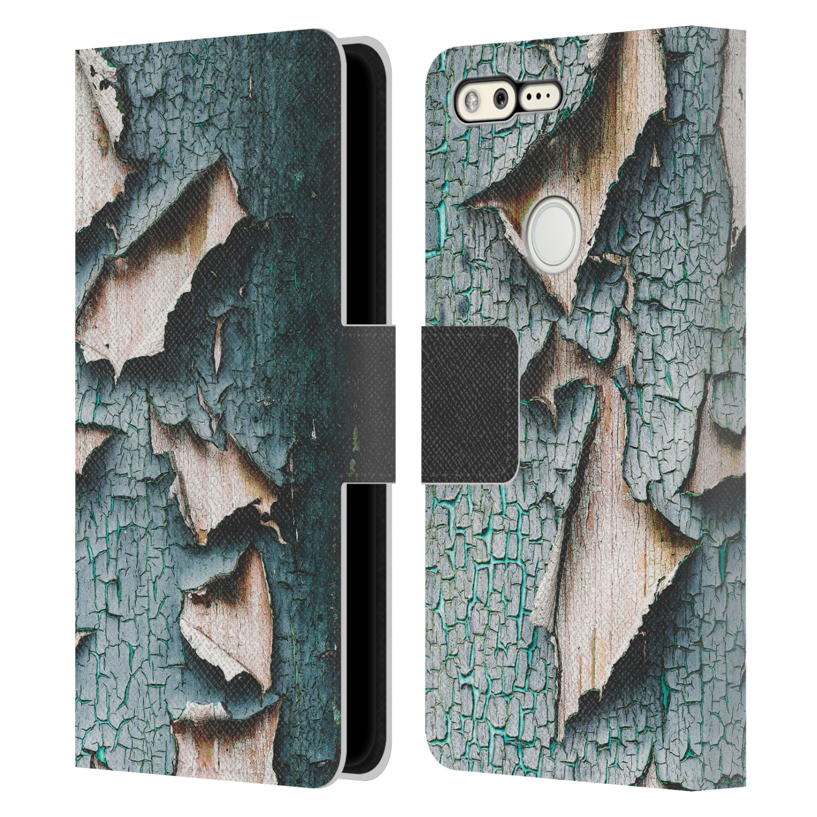 PLDESIGN WOOD AND RUST PRINTS LEATHER BOOK WALLET CASE COVER FOR GOOGLE PHONES - Picture 14 of 16