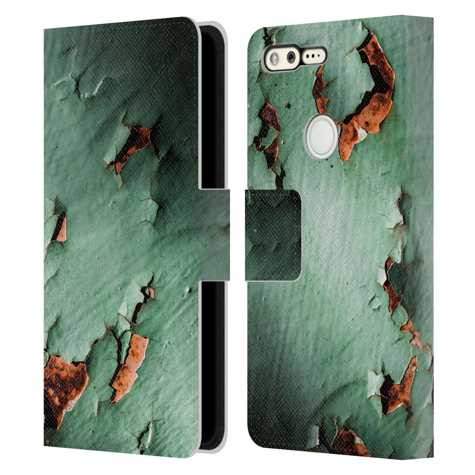 PLDESIGN WOOD AND RUST PRINTS LEATHER BOOK WALLET CASE COVER FOR GOOGLE PHONES - Picture 16 of 16