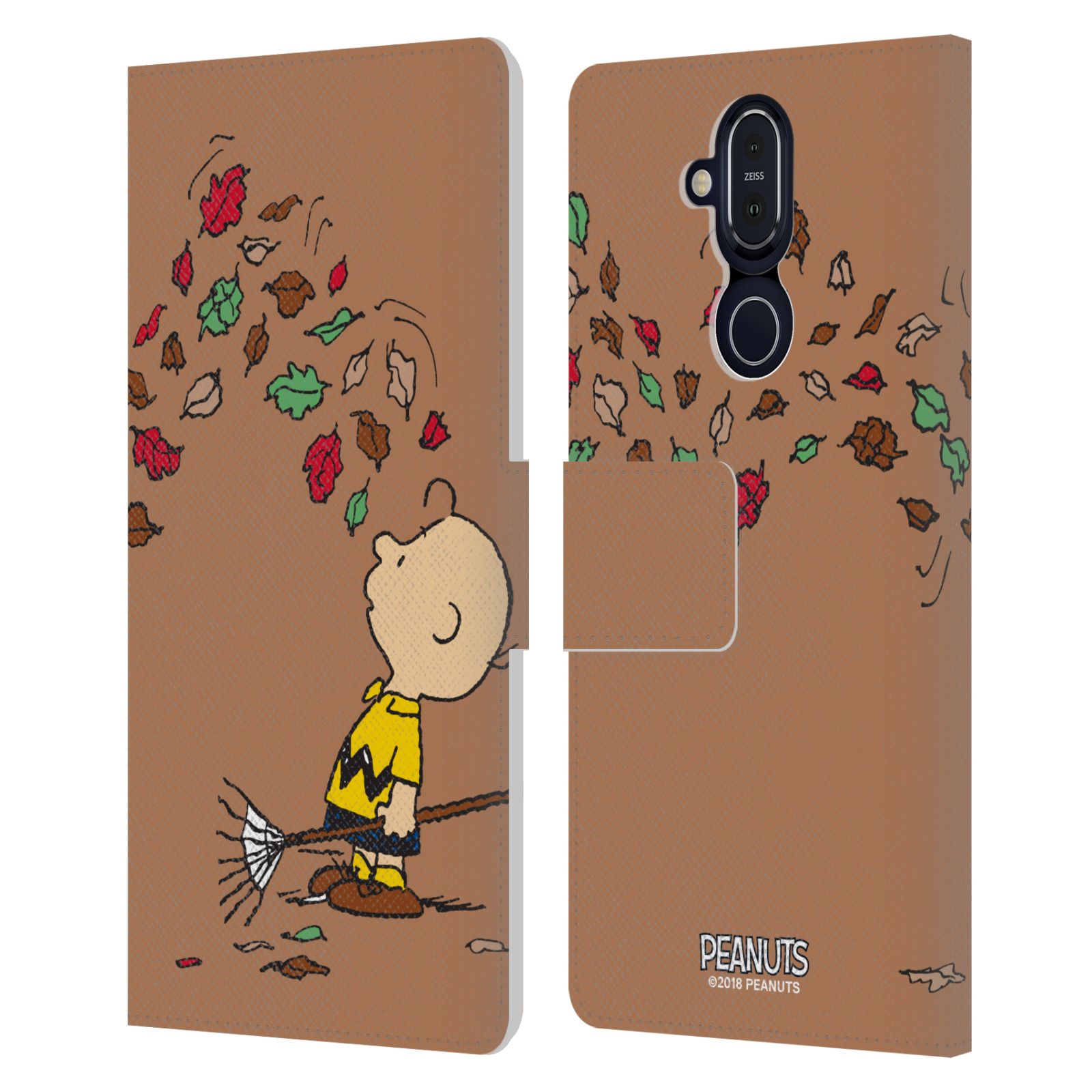 OFFICIAL PEANUTS CHARLIE BROWN LEATHER BOOK WALLET CASE COVER FOR NOKIA PHONES - Picture 7 of 15